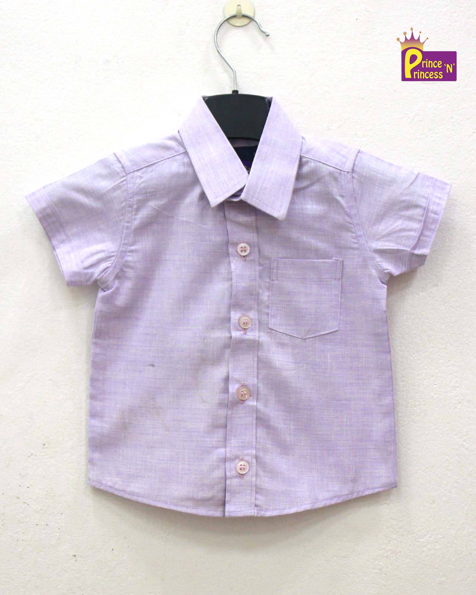 Kids Purple Cotton Shirt ST067 - Prince N Princess
