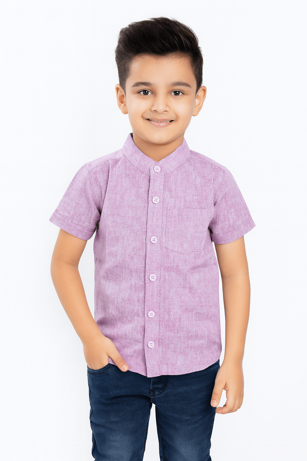 Kids Purple Cotton Shirt ST101 - Prince N Princess