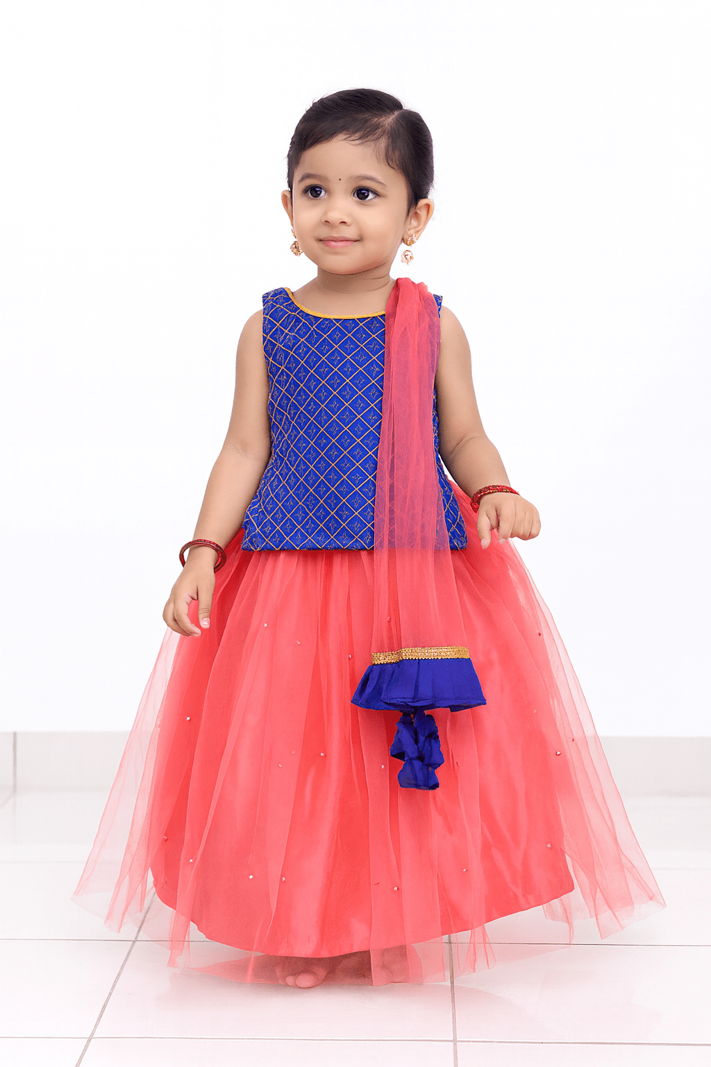 Kids Purple Pink Sequence Embroidery Lehenga Choli LC249 - Prince N Princess