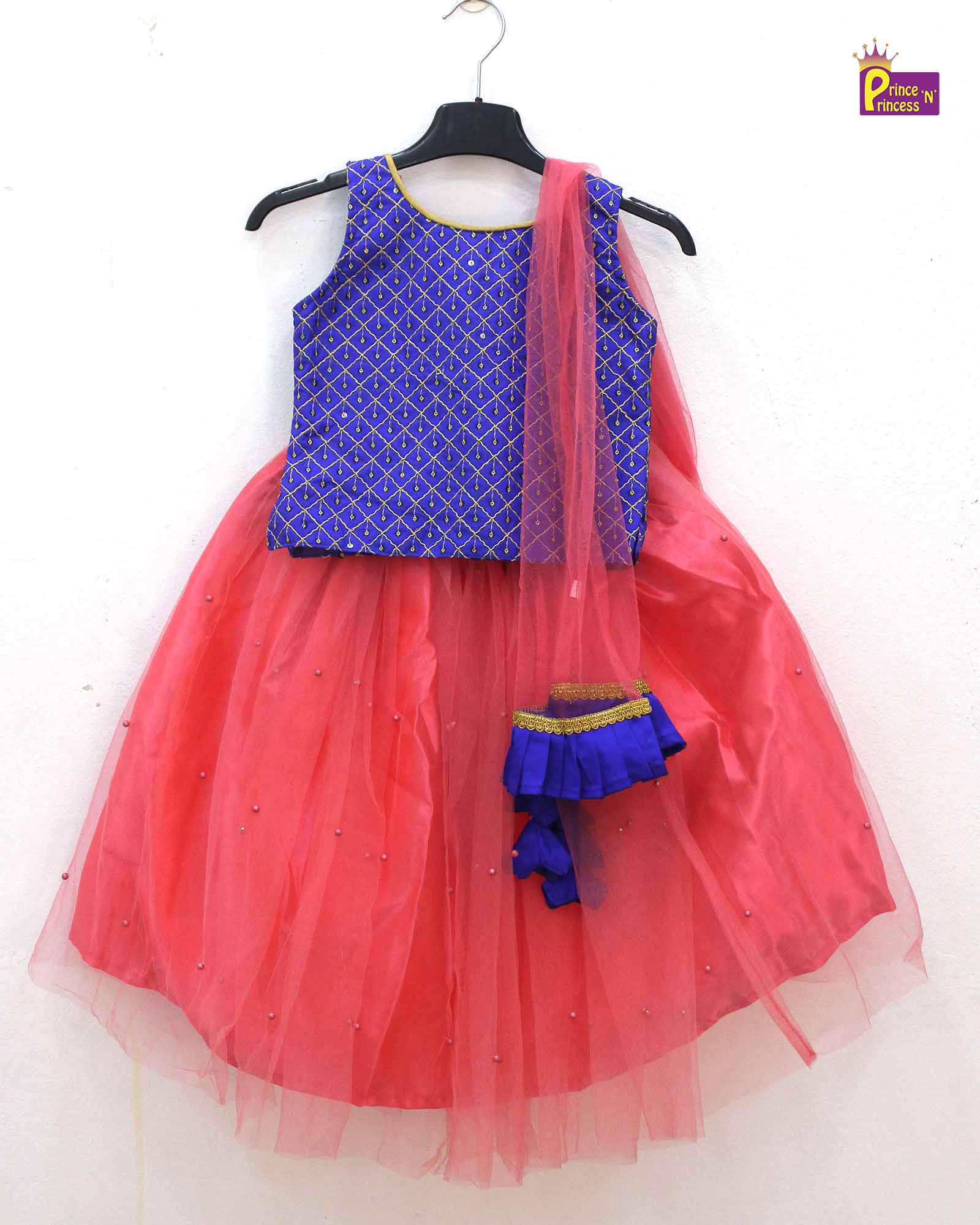 Kids Purple Pink Sequence Embroidery Lehenga Choli LC249 - Prince N Princess