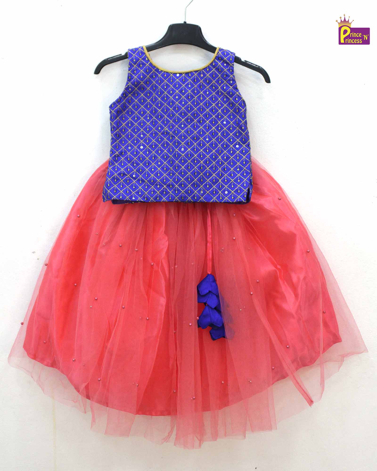 Kids Purple Pink Sequence Embroidery Lehenga Choli LC249 - Prince N Princess