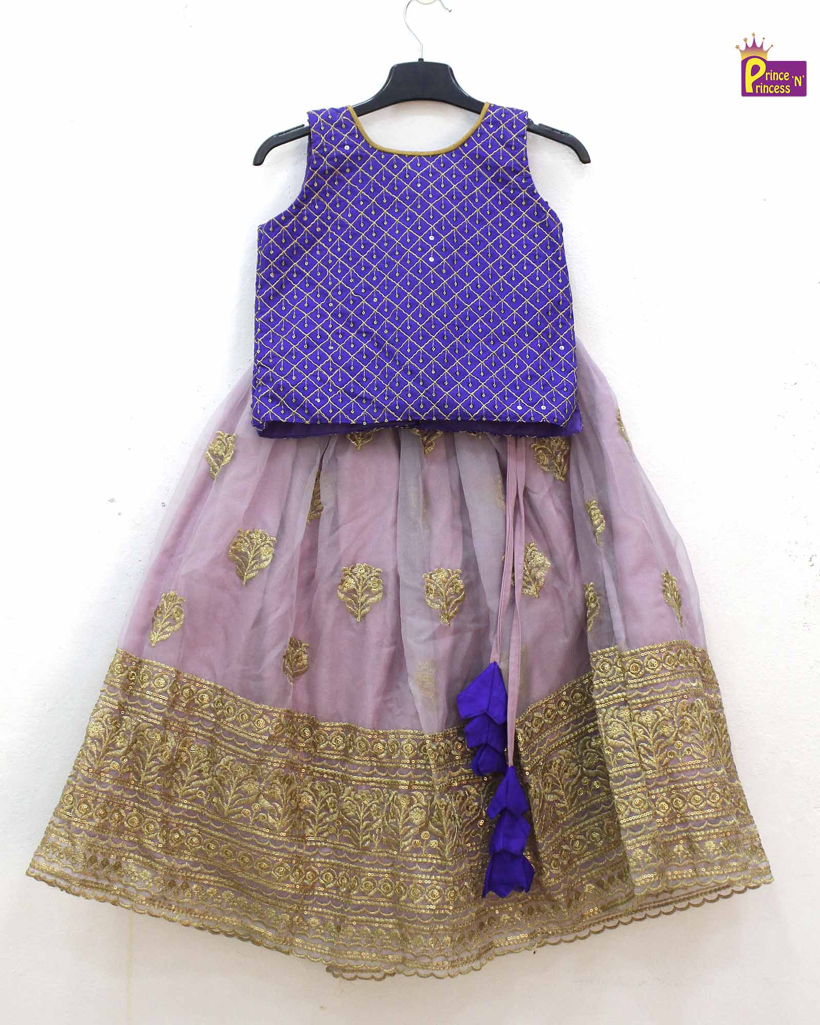 Kids Purple Sequence Embroidery Lehenga Choli LC176 - Prince N Princess