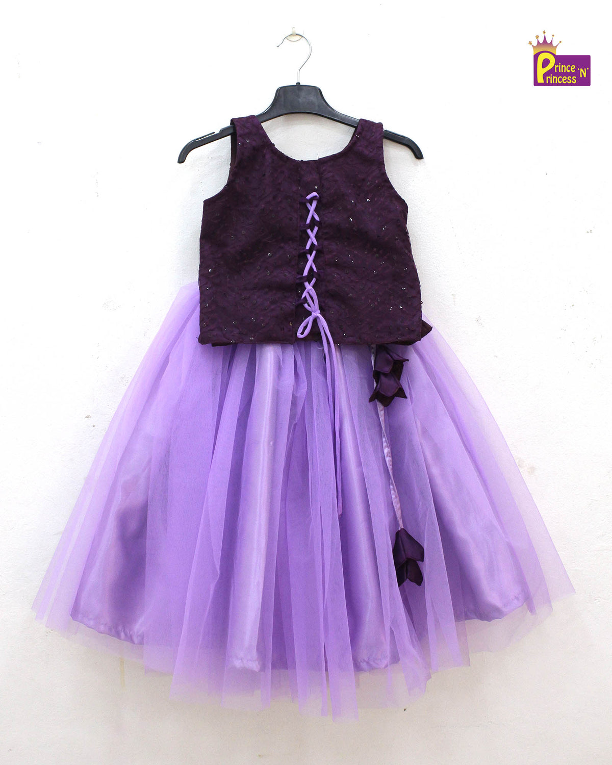 Kids Purple with Whine Sequence Embroidery Lehenga Choli LC255 for kids festival wear