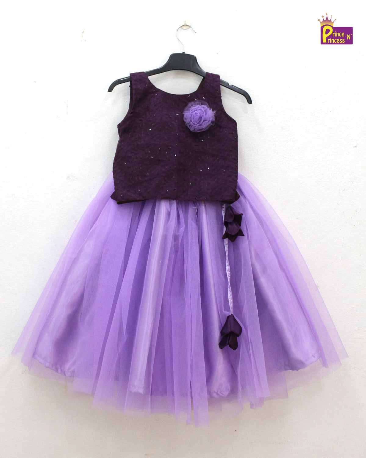 Kids Purple with Whine Sequence Embroidery Lehenga Choli LC255 for kids festival wear