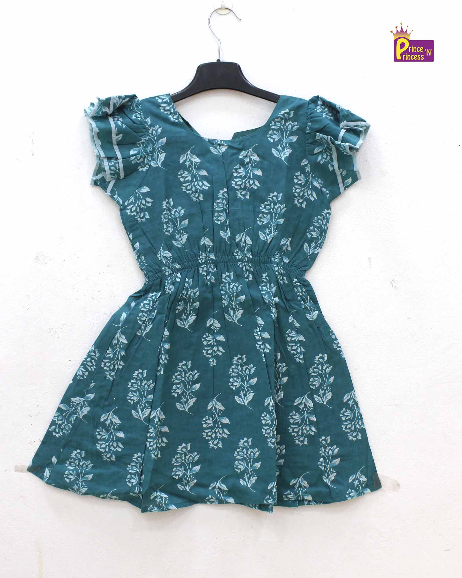 Kids Rama blue Cotton Frock CF291 - Prince N Princess