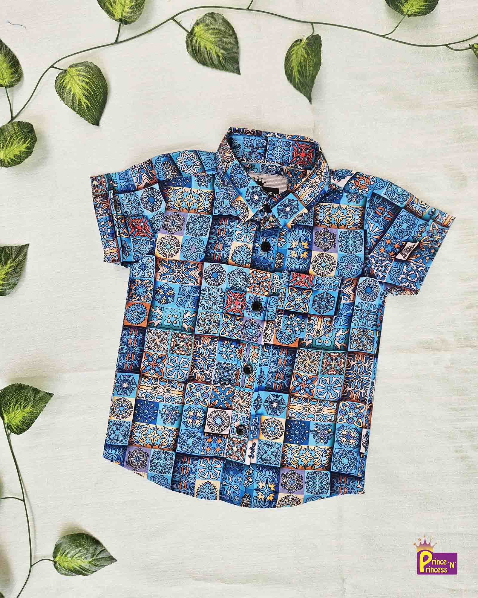 Kids Rama Blue Trendy shirt ST207 - Prince N Princess