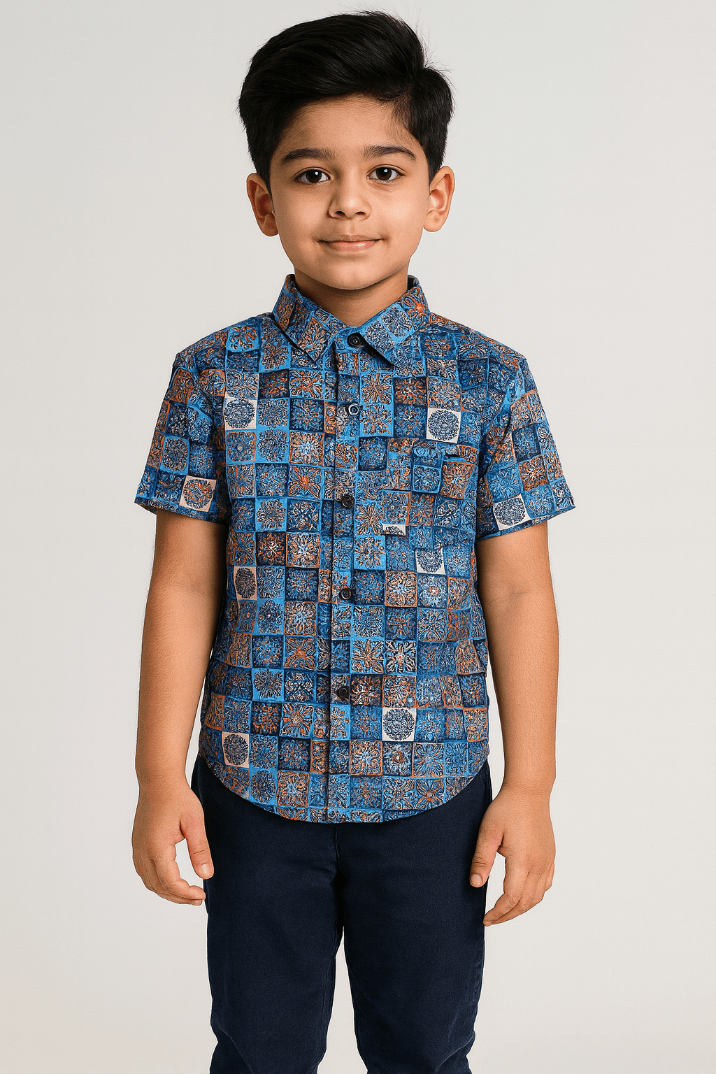 Kids Rama Blue Trendy shirt ST207 - Prince N Princess
