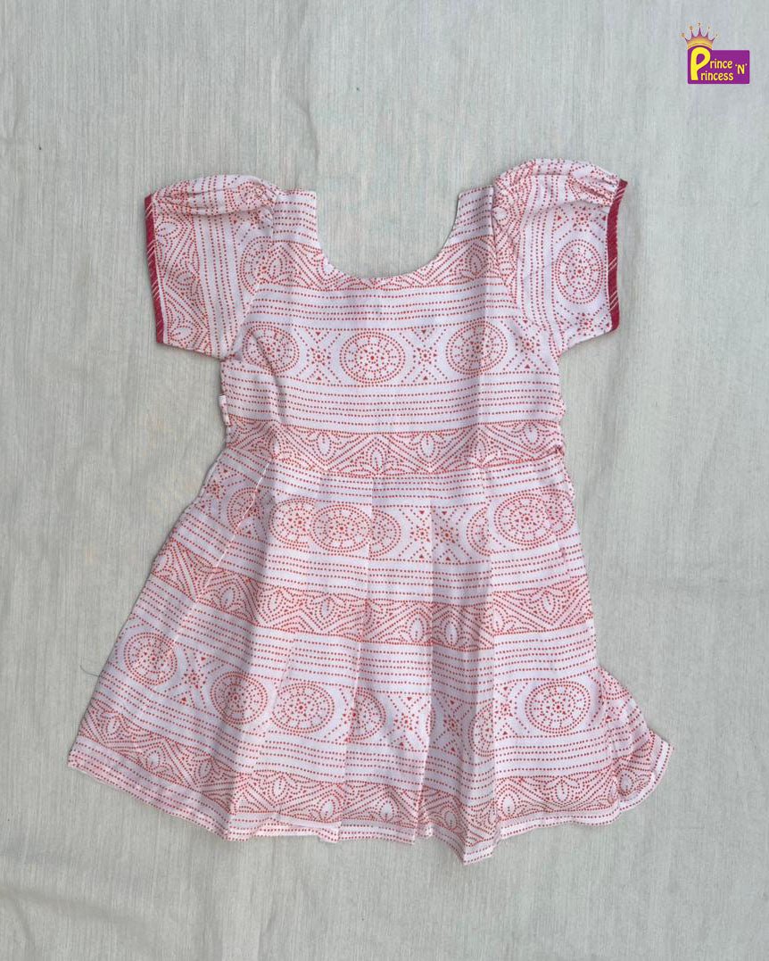 Kids Red Coat Cotton Frock CF403 - Prince N Princess