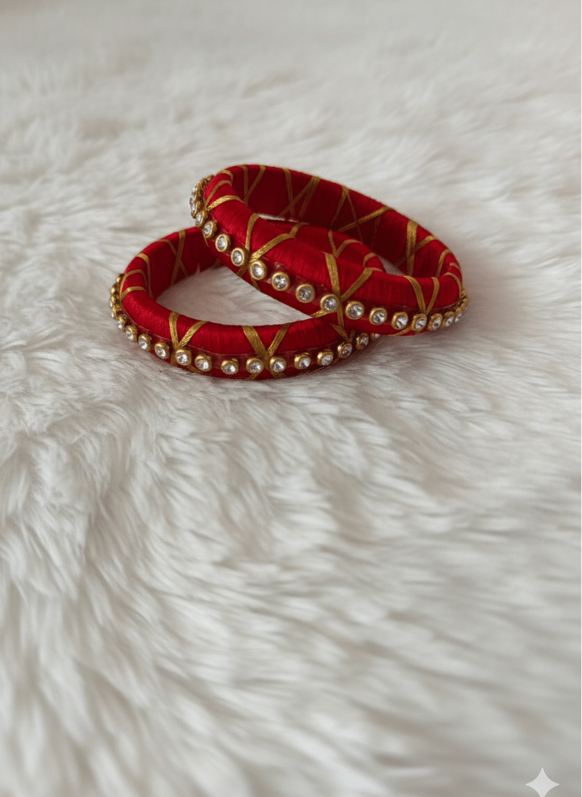 Kids Red Silk thread Bangles BA020 - Prince N Princess