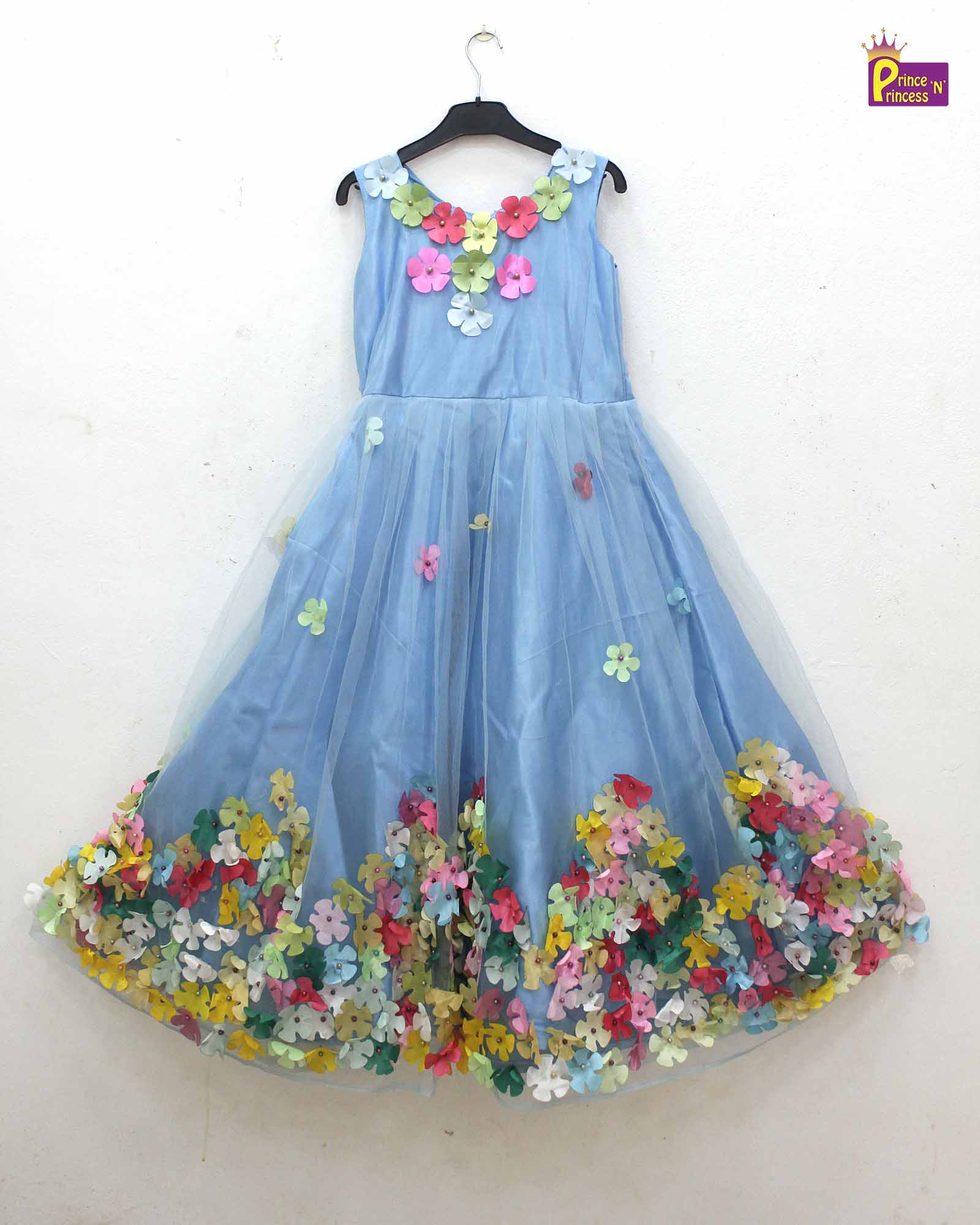 Kids Skyblue Birthday Gown BG192 - Prince N Princess