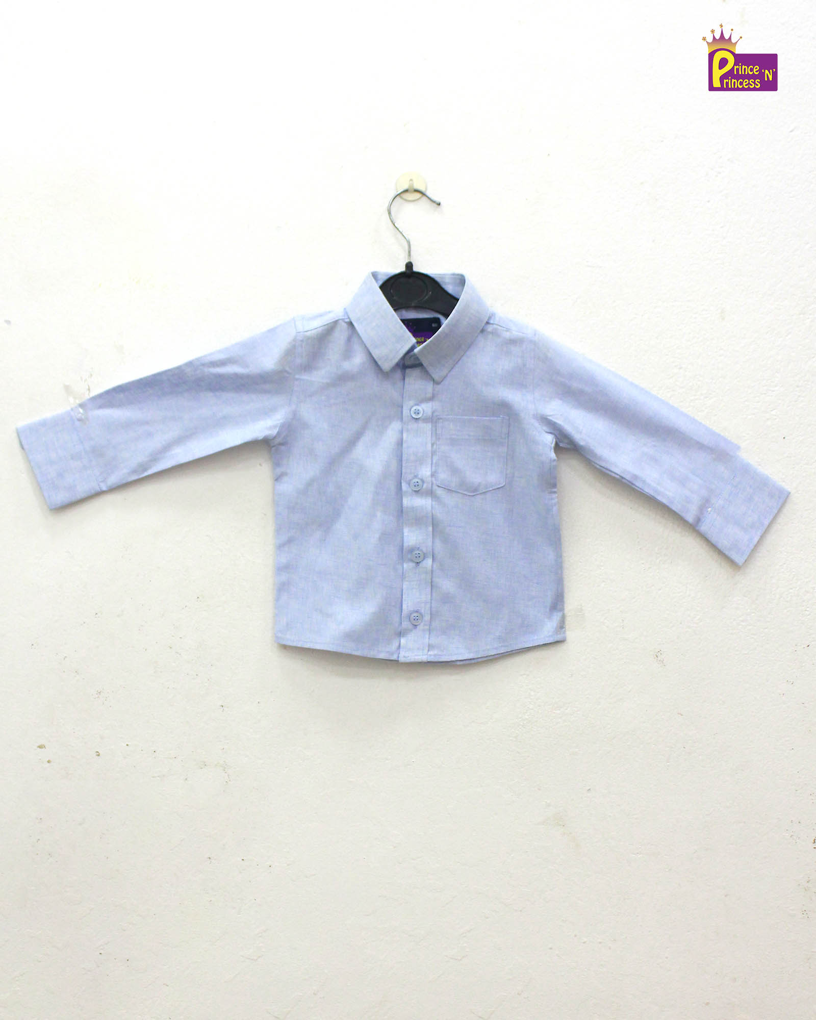 Kids Skyblue Full Sleeve shirt ST047 - Prince N Princess
