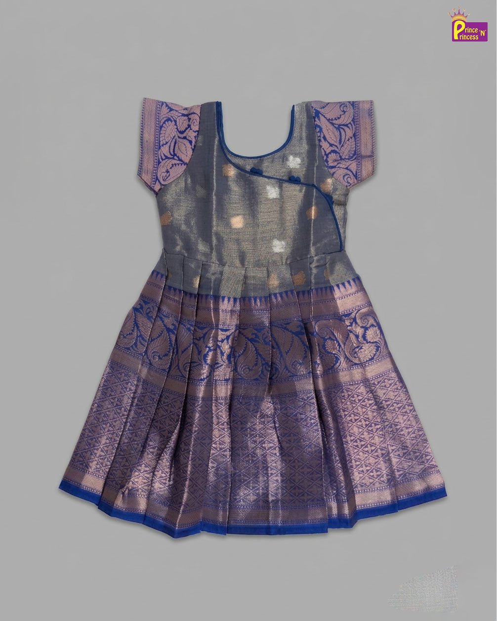 Kids Traditional Blue Party Frock PG498 - Prince N Princess