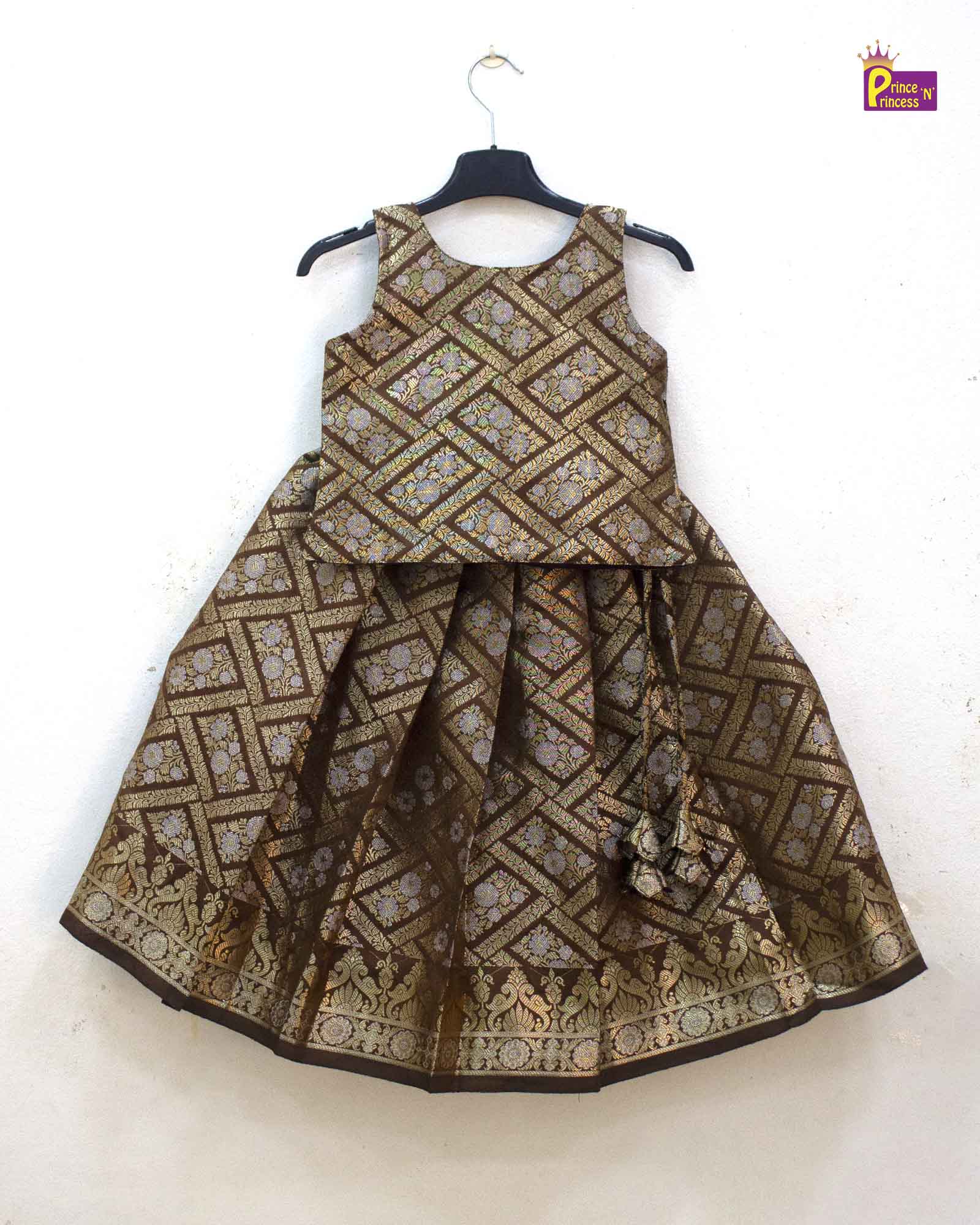 Kids Trending Coffee Brown Lehenga Choli LC281 - Prince N Princess
