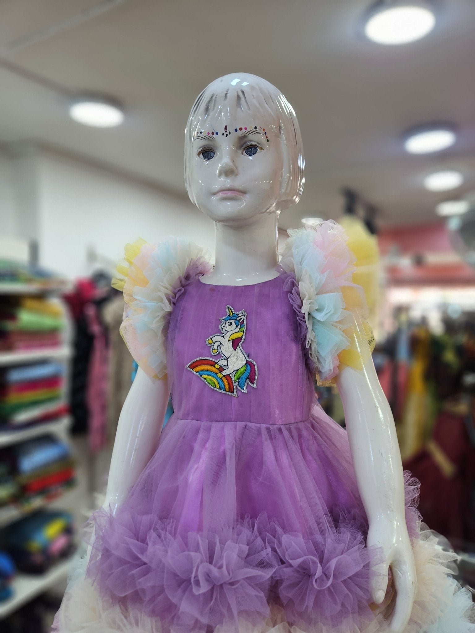 Kids Unicorn multi colour Prince N Princess Party Gown BG234 - Prince N Princess