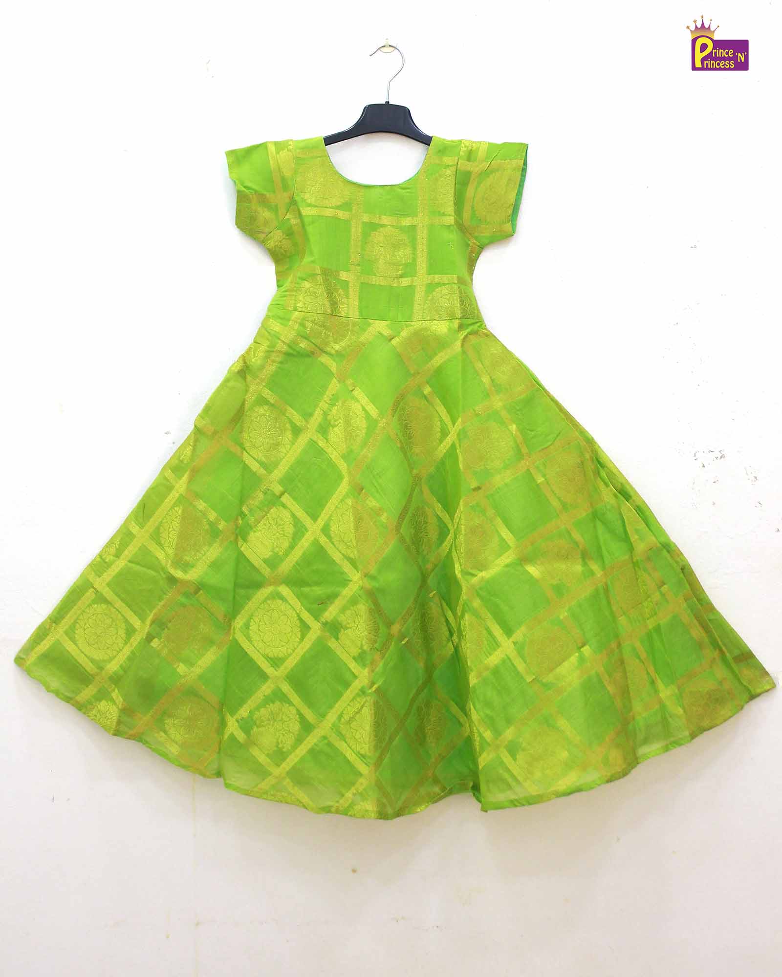 Kids Whine Green Ethnic Coat Gown PG421 - Prince N Princess