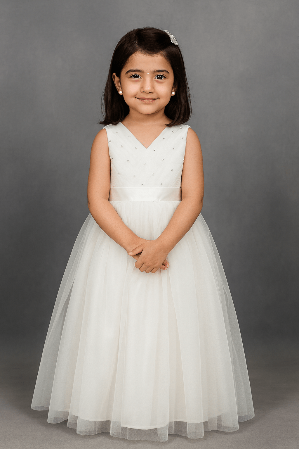 Kids White Festival Gown WGF004 - Prince N Princess