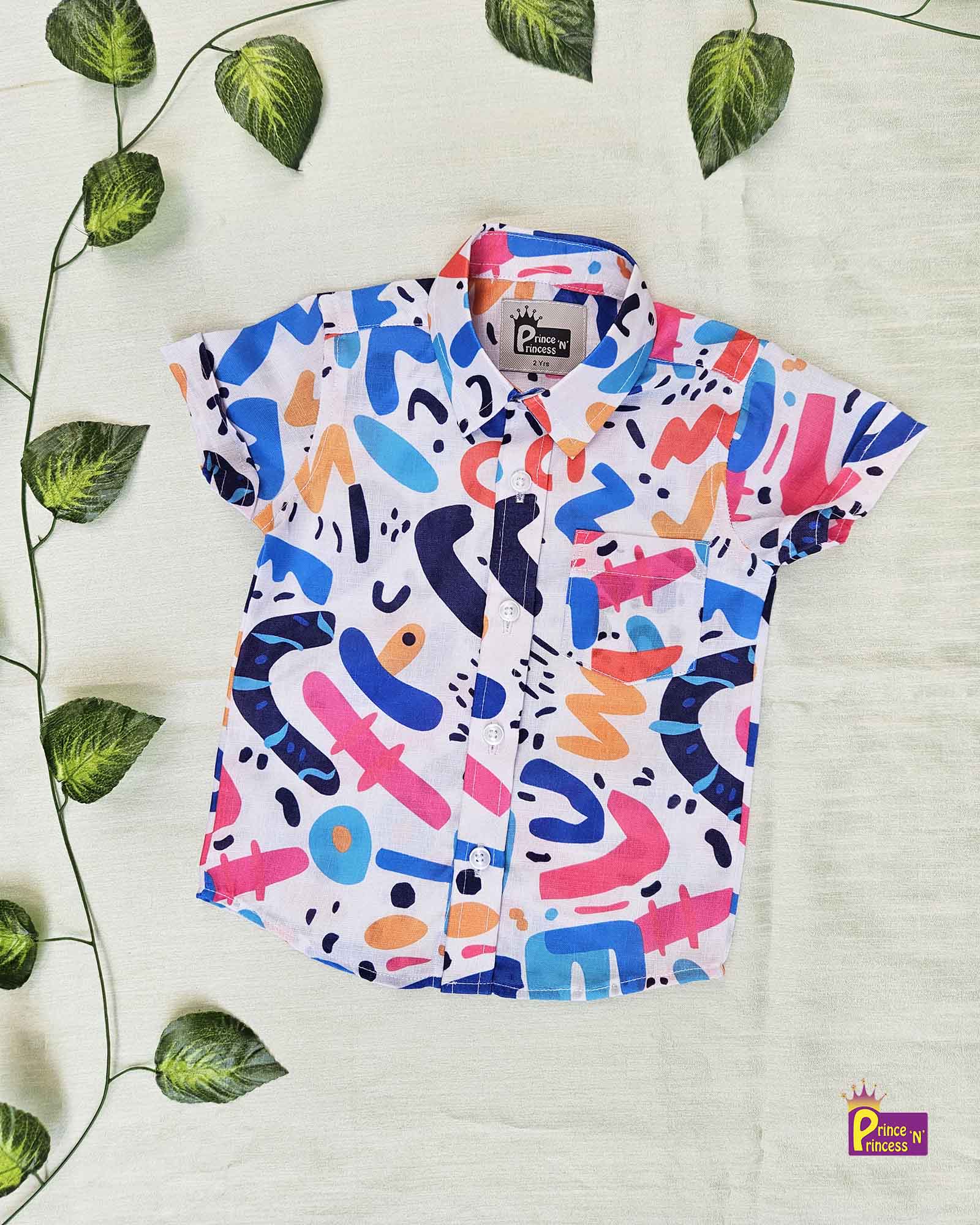 Kids White Trendy shirt ST211 - Prince N Princess