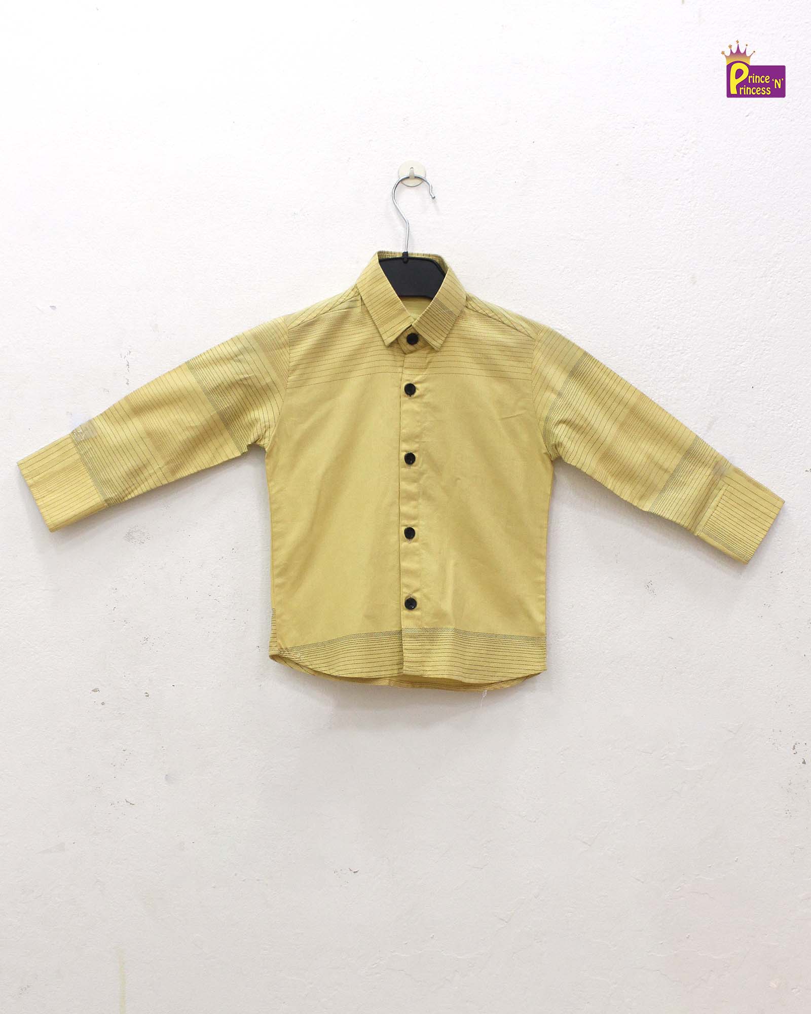 Kids Yellow Cotton Shirt ST187 - Prince N Princess