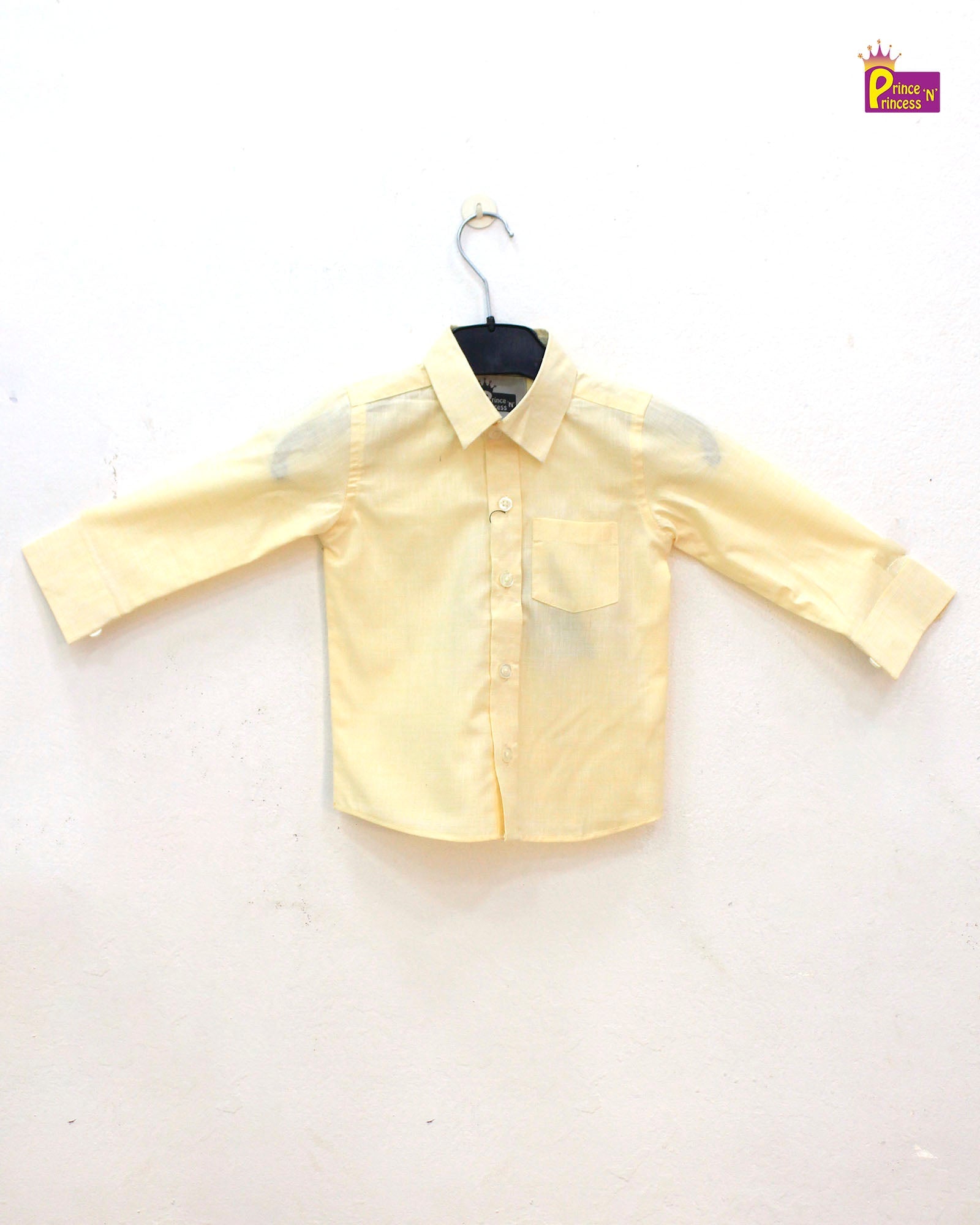 Kids Yellow Full Sleeve shirt ST200 - Prince N Princess