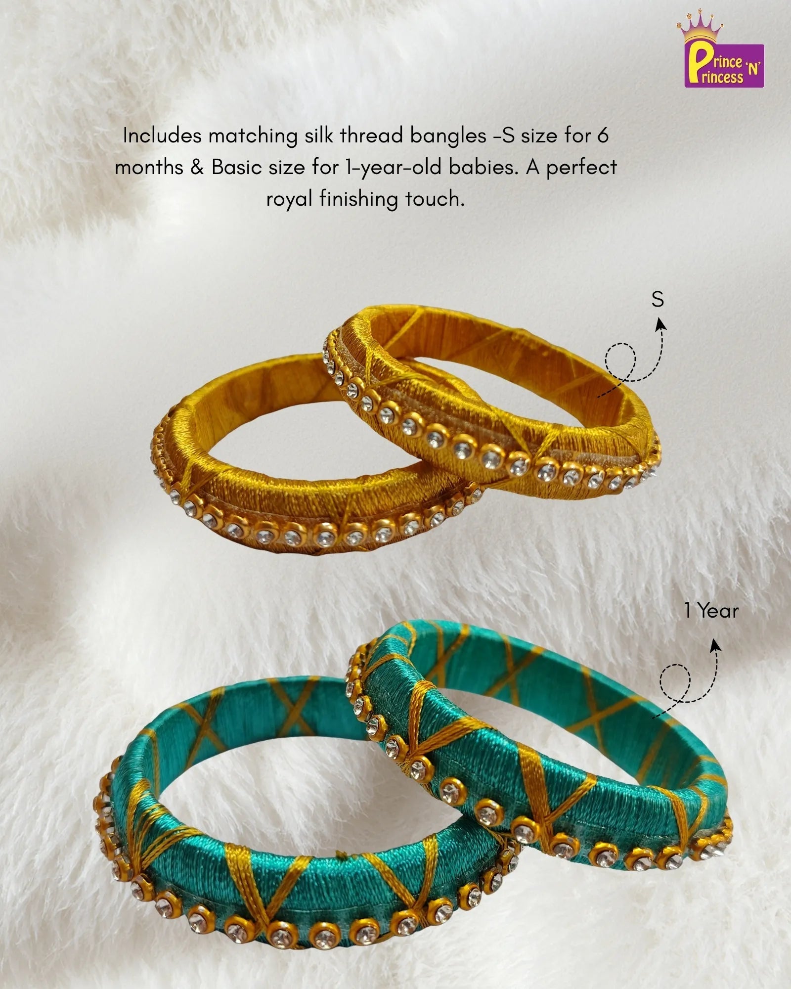 Luxury Baby Girl Birthday & Naming Ceremony Royal Moments GiftBox (0 - 1 Year Ethnic Wear) GB - GT004 - Prince N Princess