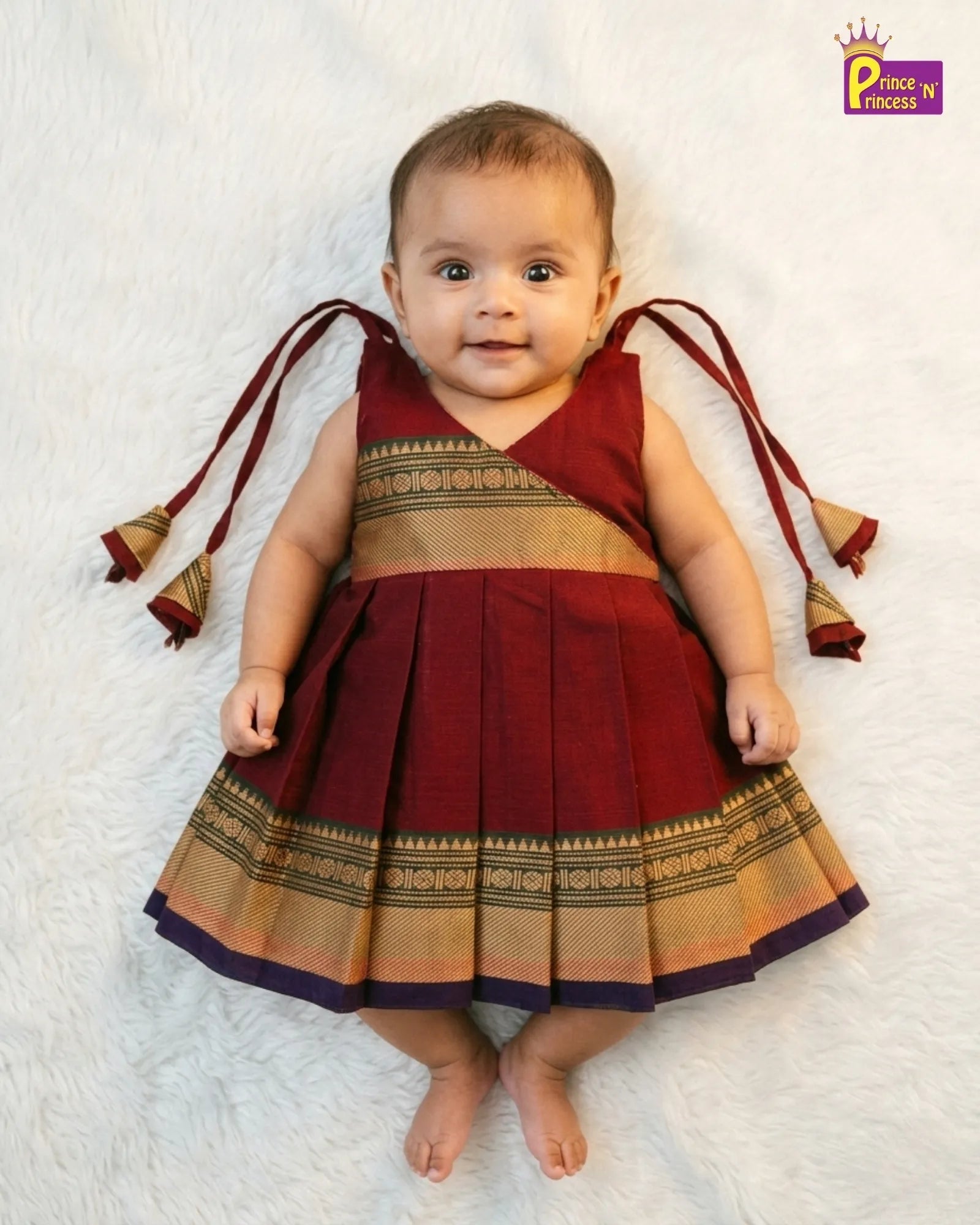 Luxury Baby Girl Birthday & Naming Ceremony Royal Moments GiftBox (0 - 1 Year Ethnic Wear) GB - GT004 - Prince N Princess