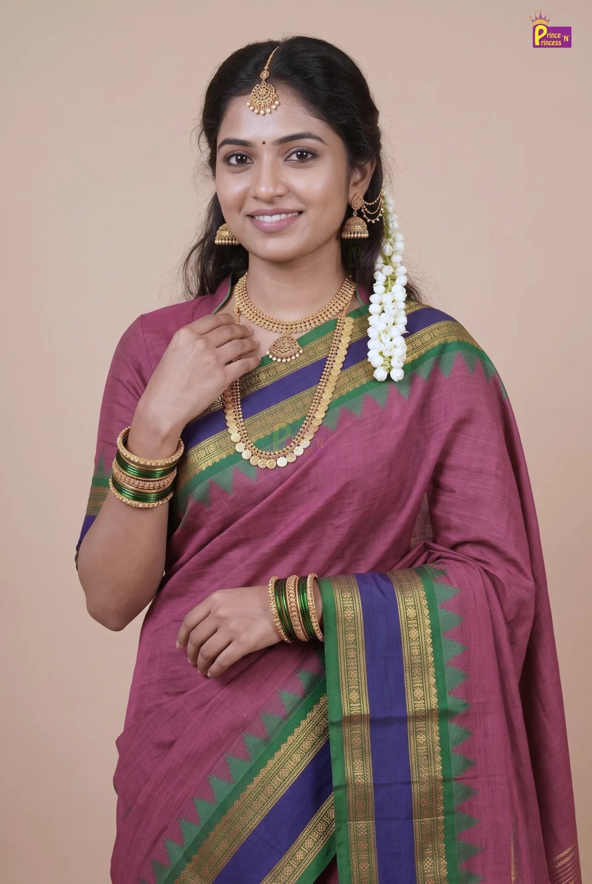 Mother Daughter Combo | Chettinad Cotton Saree & Your Baby Outfit (Read Description) - MDC003 for kids festival wear
