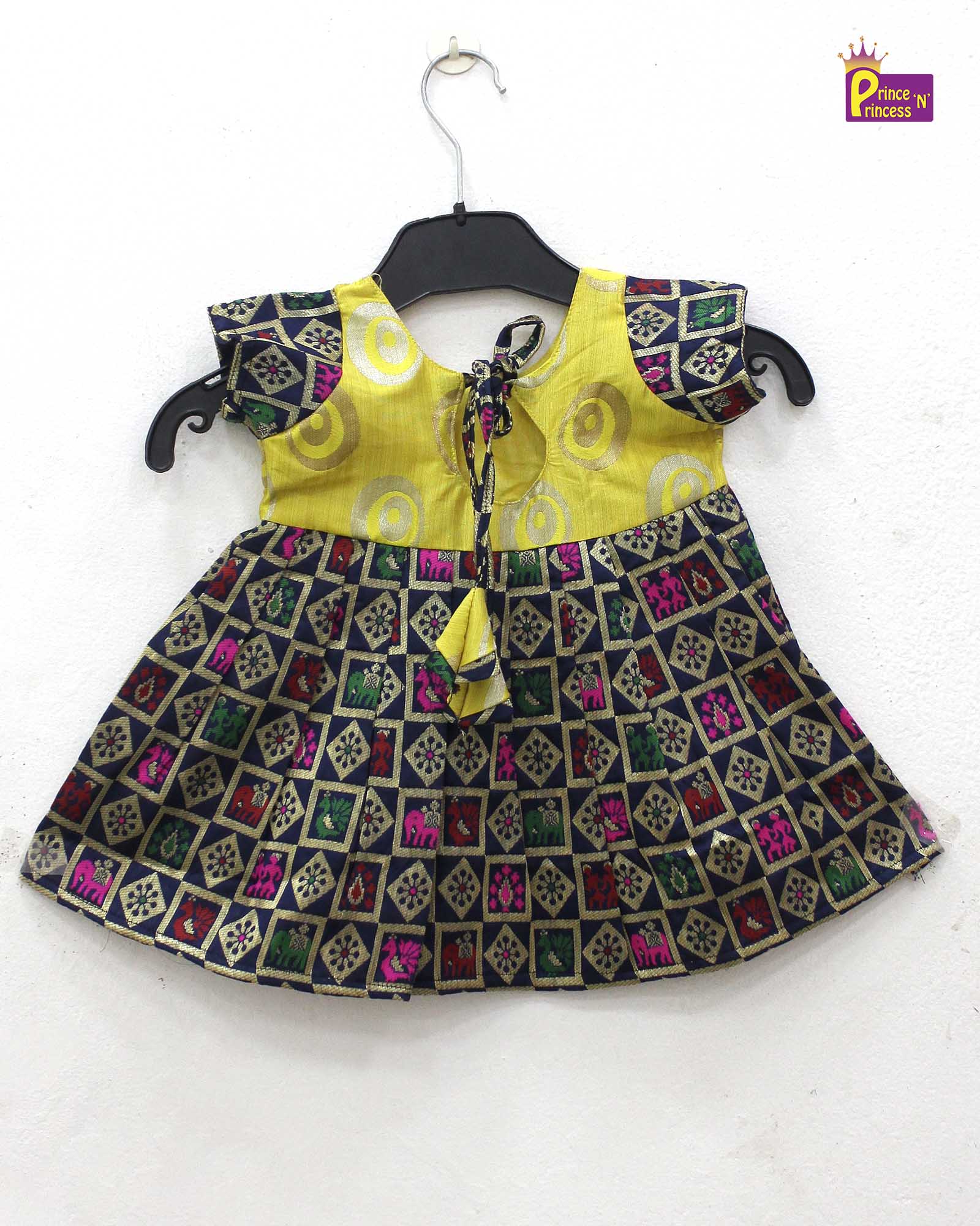 New Born Black and Yellow Frock LF913 - Prince N Princess
