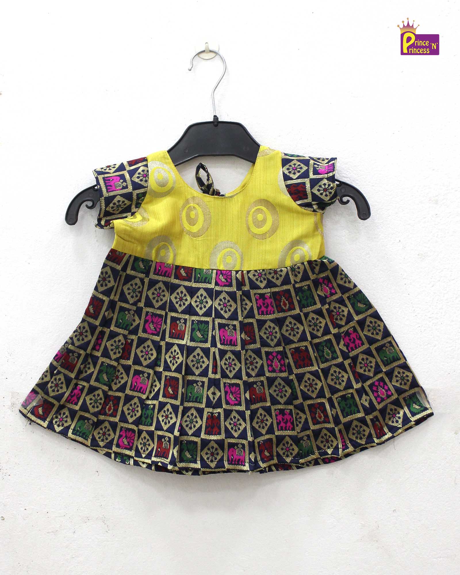 New Born Black and Yellow Frock LF913 - Prince N Princess