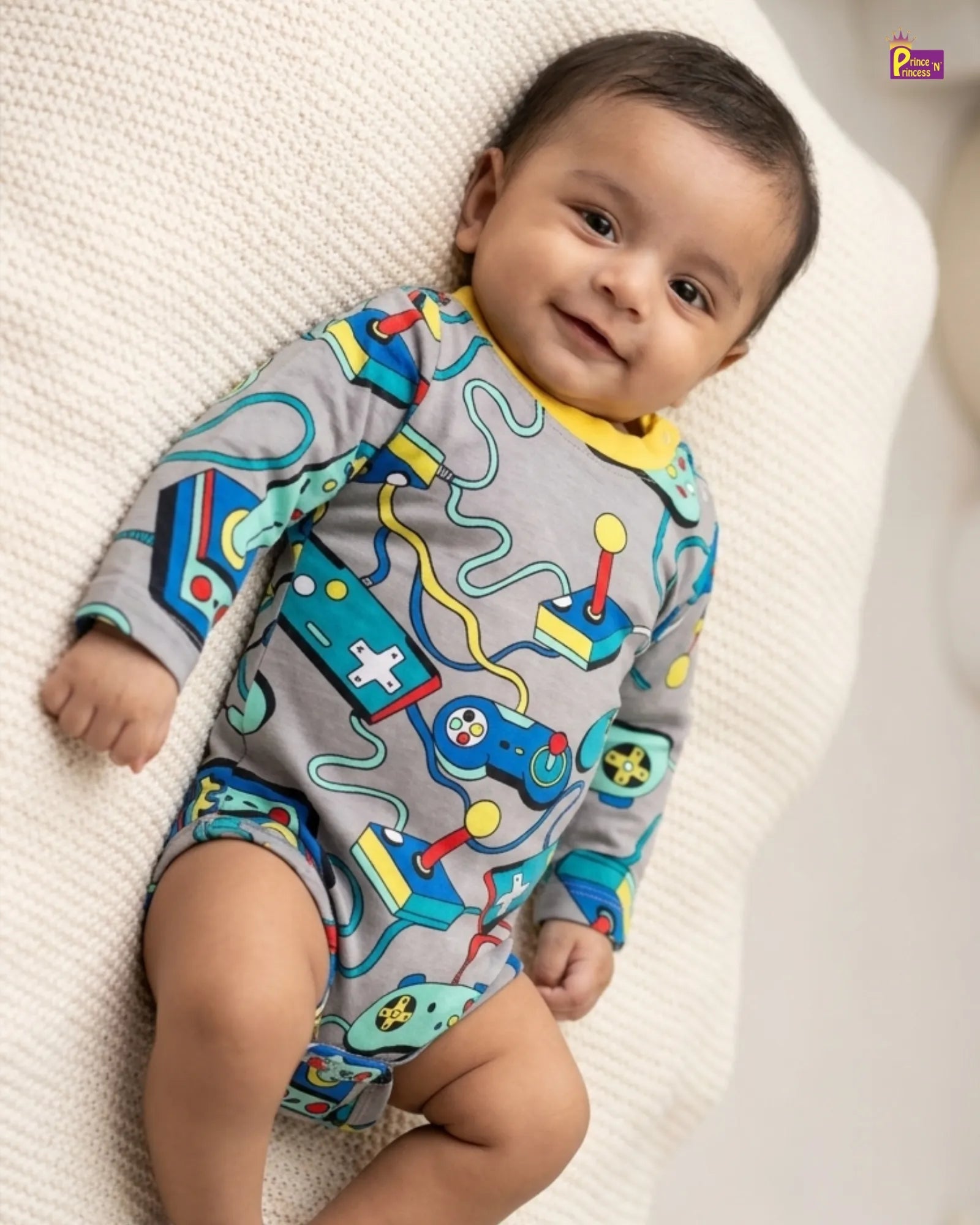 New Born Blue Knitted Bodysuit PR006 for kids festival wear