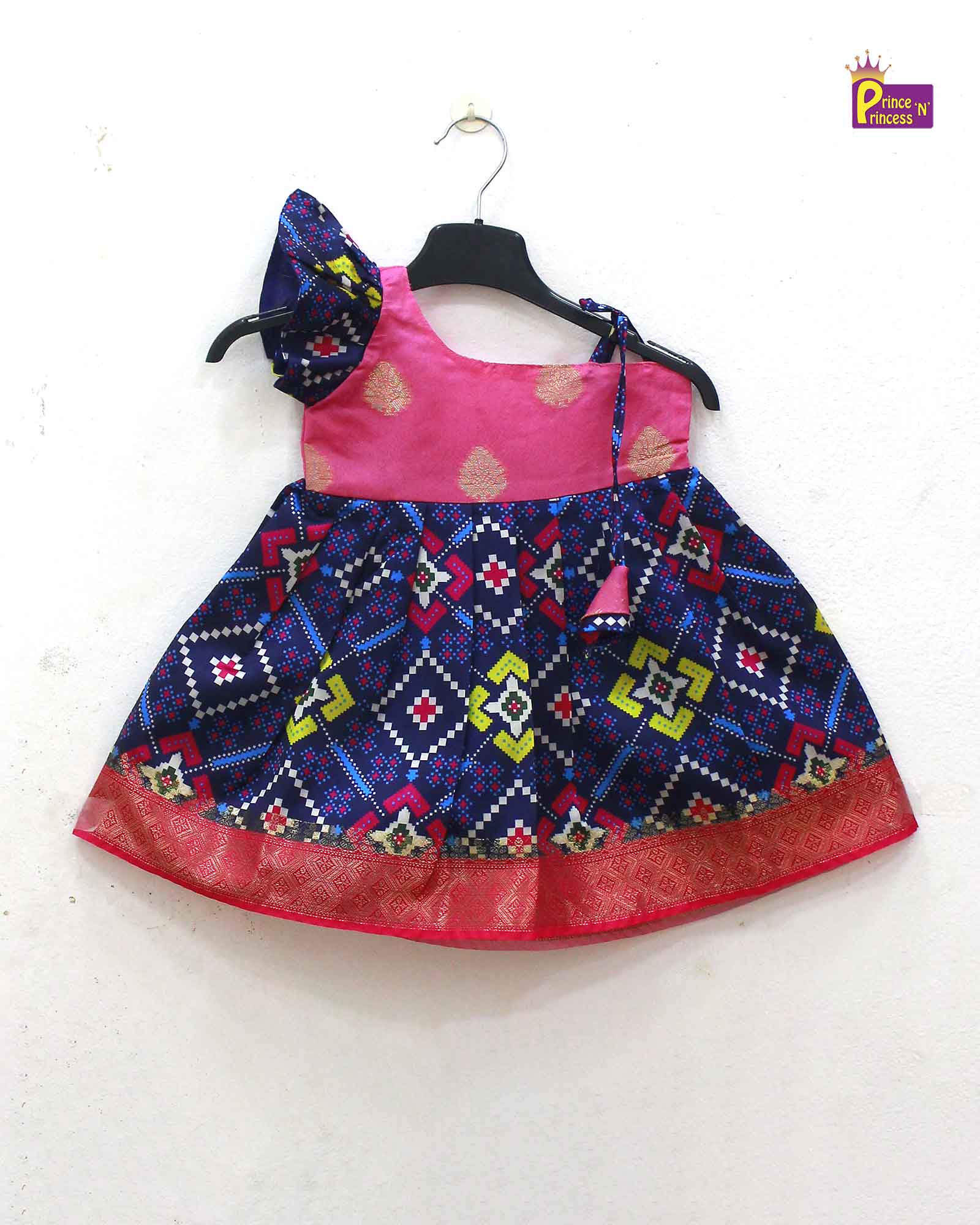 newborn butterfly sleeve pattu frock green naming ceremony photoshoot dress princenprincess