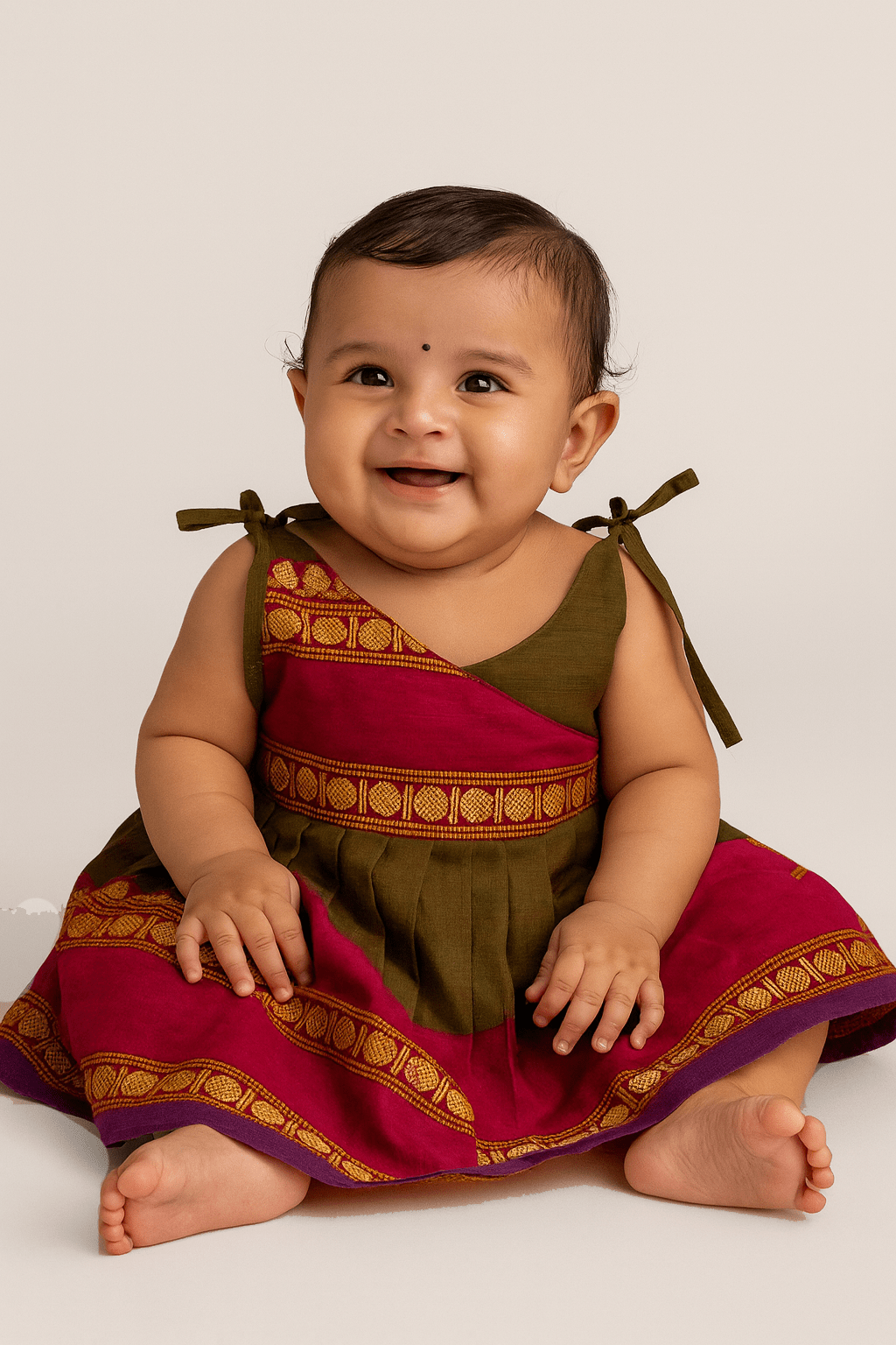 New born Chettinad Cotton Frock LF1415 - Prince N Princess