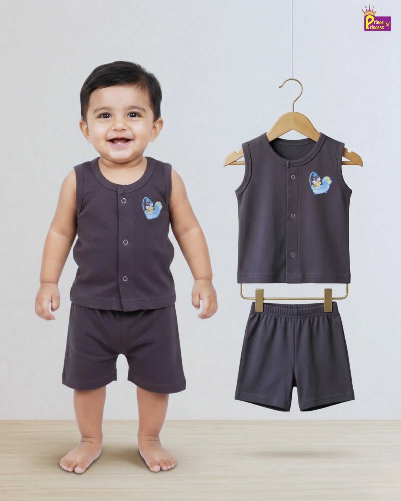 New Born Jabla Elephant Black - Unisex JB0152 - Prince N Princess