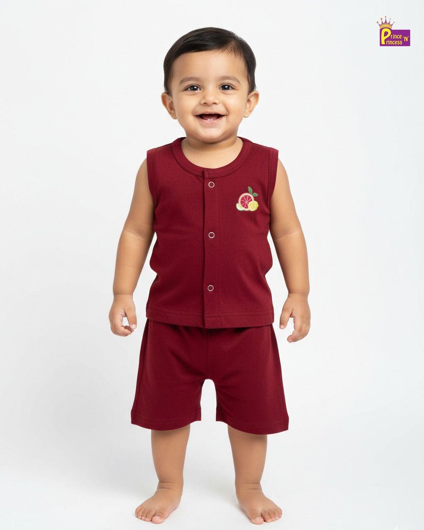 New Born Jabla Maroon - Unisex JB147 - Prince N Princess