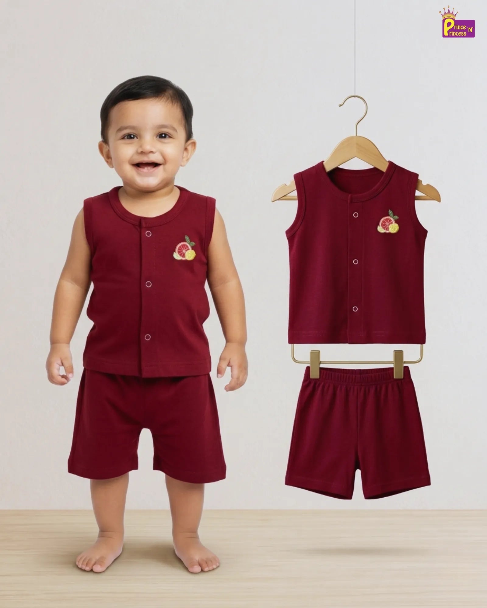 New Born Jabla Maroon - Unisex JB147 - Prince N Princess