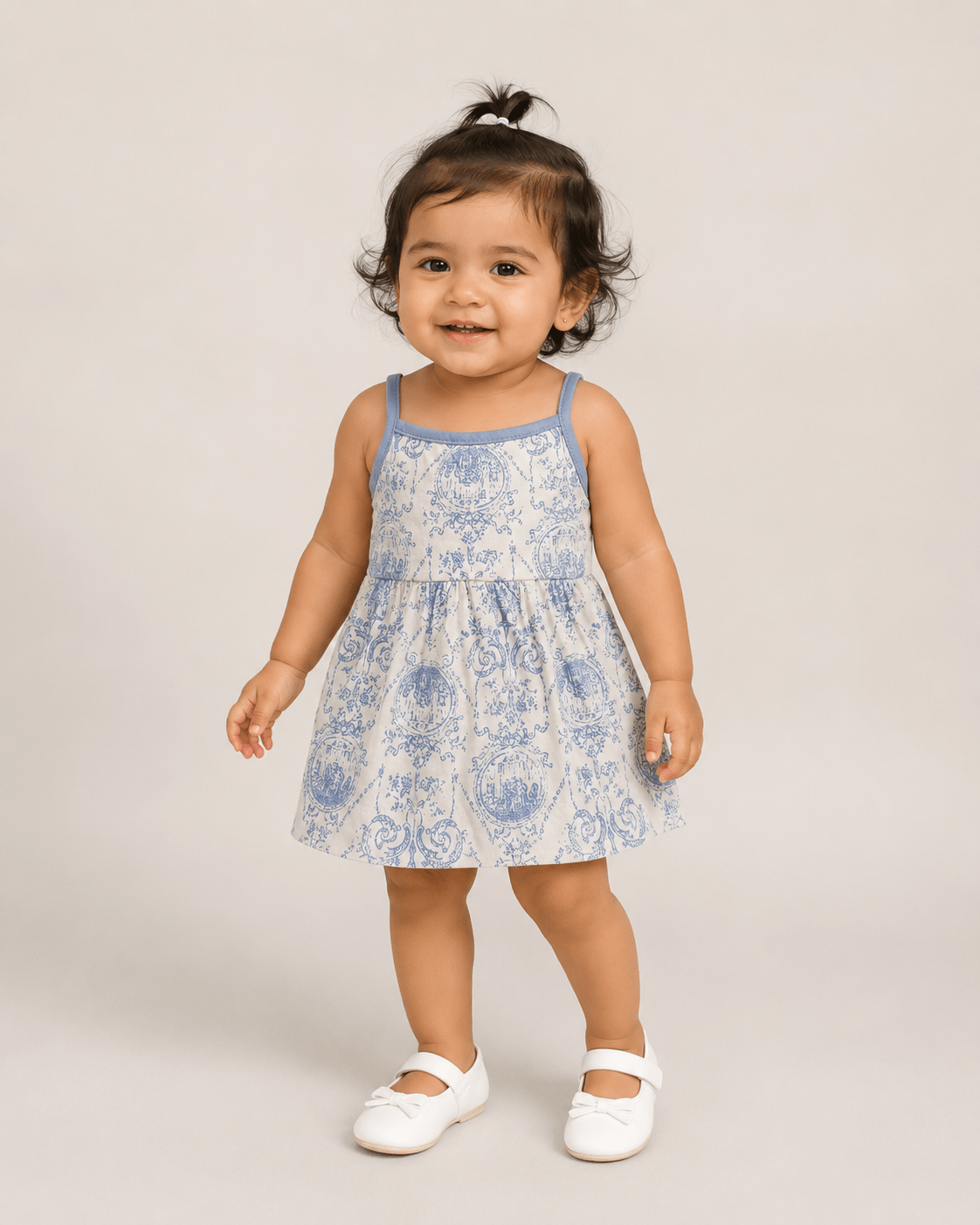 New Born Jabla White with Light Blue JB015 for kids festival wear