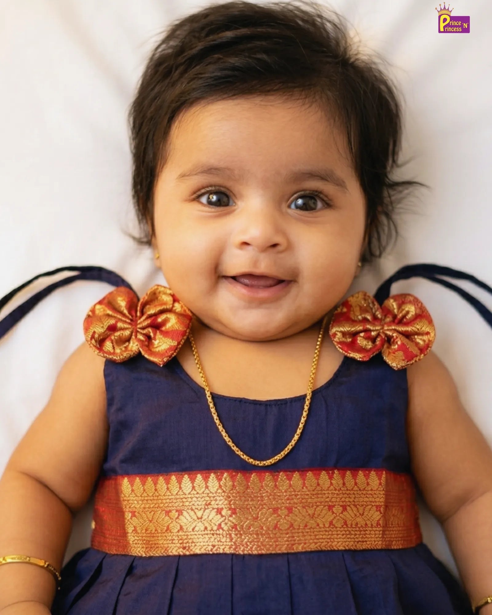 closeup view of premium banarasi newborn pattufrock collection