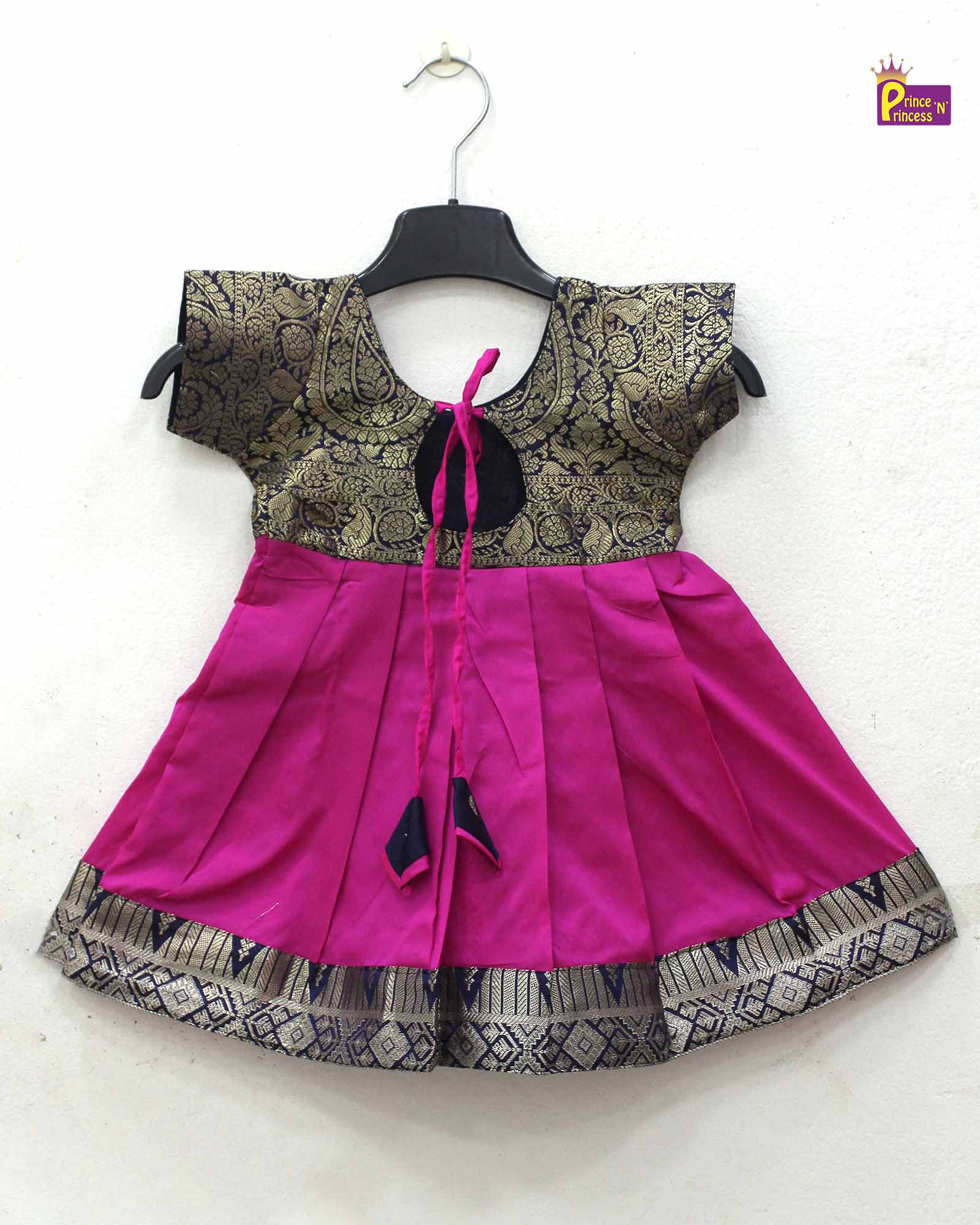 New Born Navy Pink Lakshana Frock LF1046 - Prince N Princess