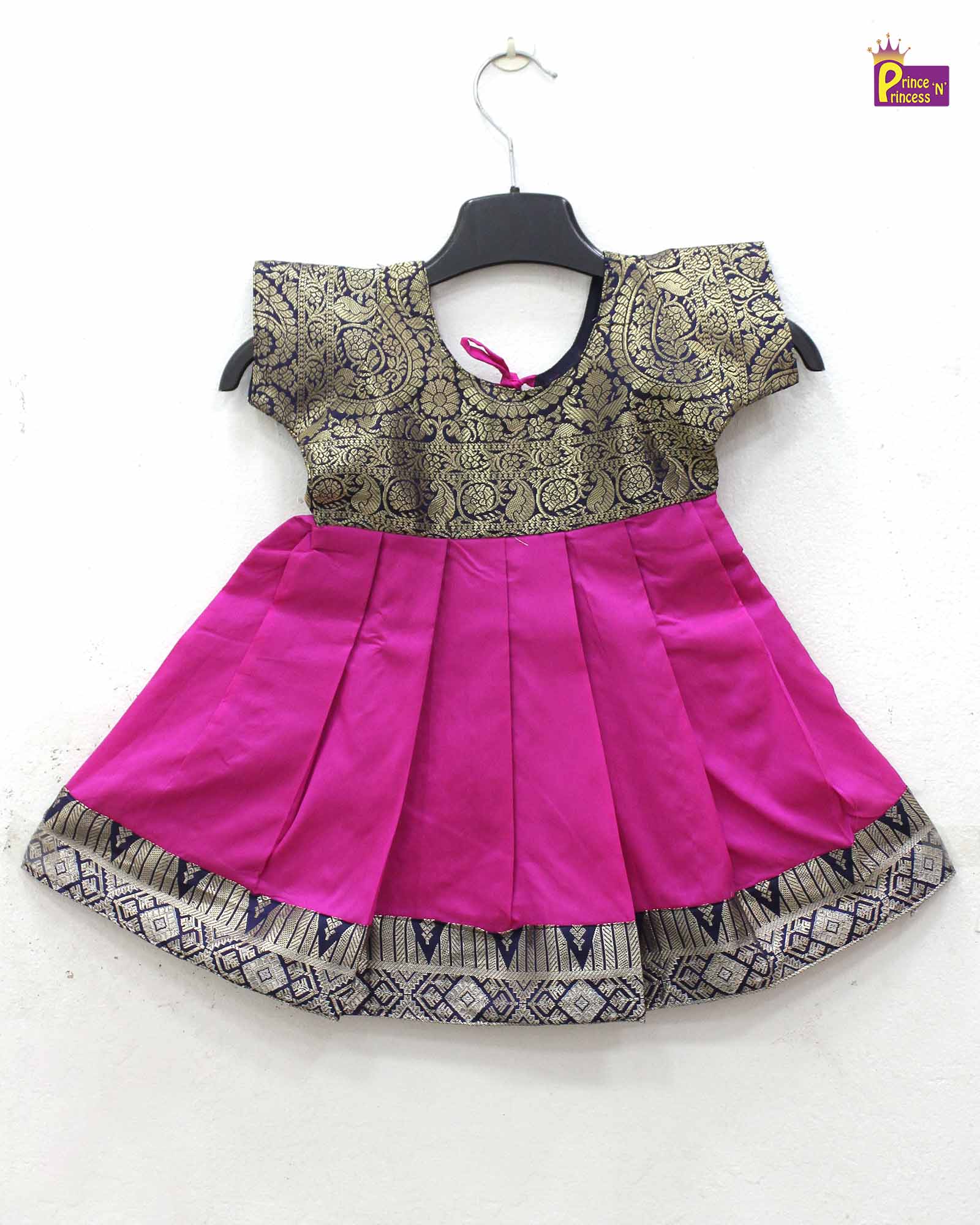New Born Navy Pink Lakshana Frock LF1046 - Prince N Princess