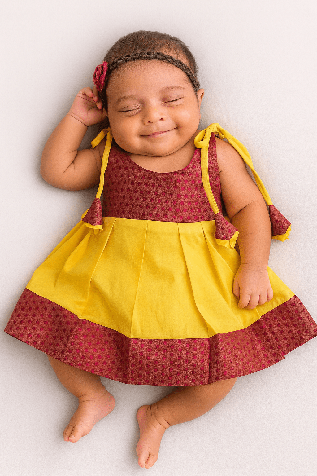 newborn pattu frock raw silk naming ceremony baby traditional dress