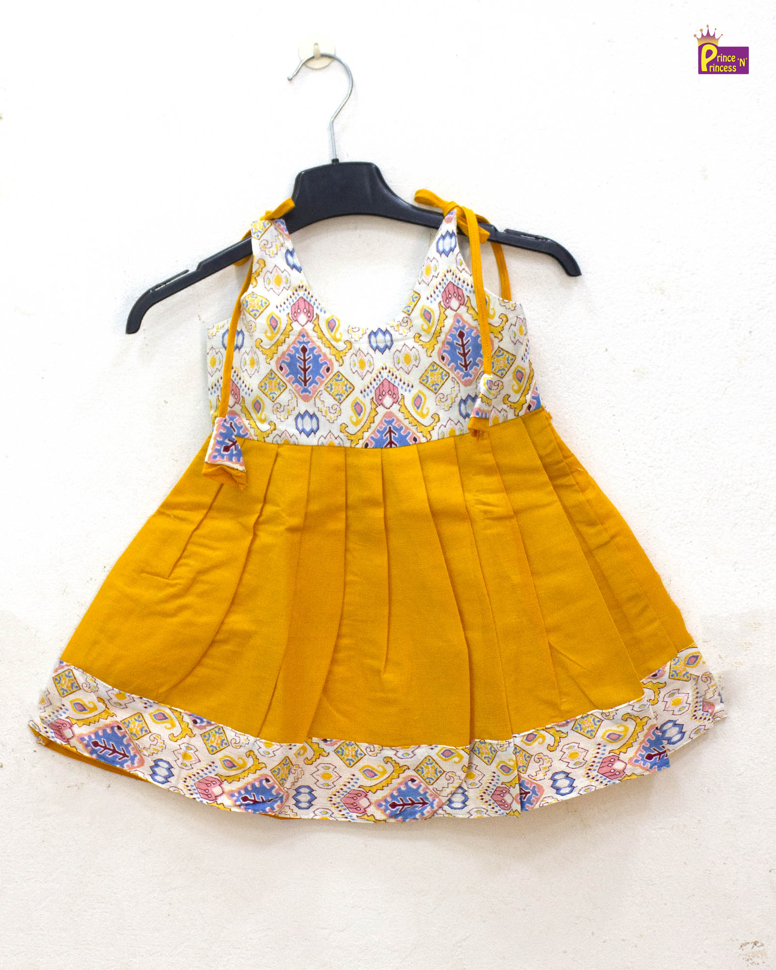 New Born YellowCotton Frock LF1470 - Prince N Princess