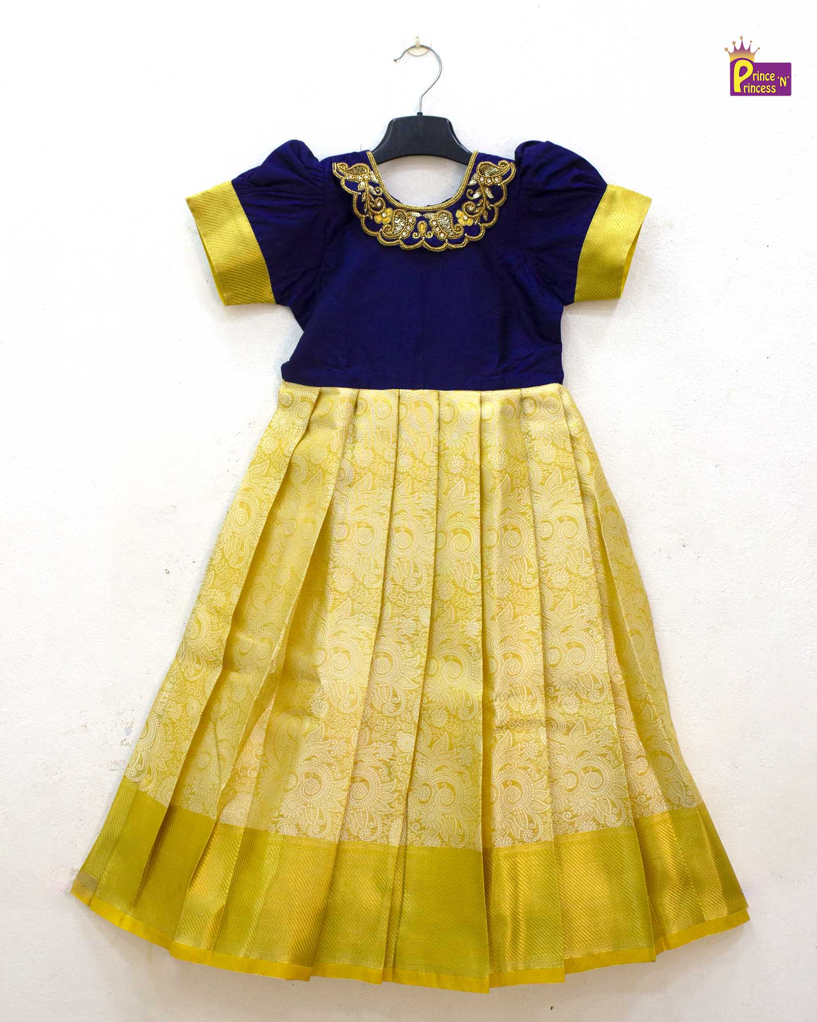 New Kids Blue Gold Traditional Gown PG591 - Prince N Princess