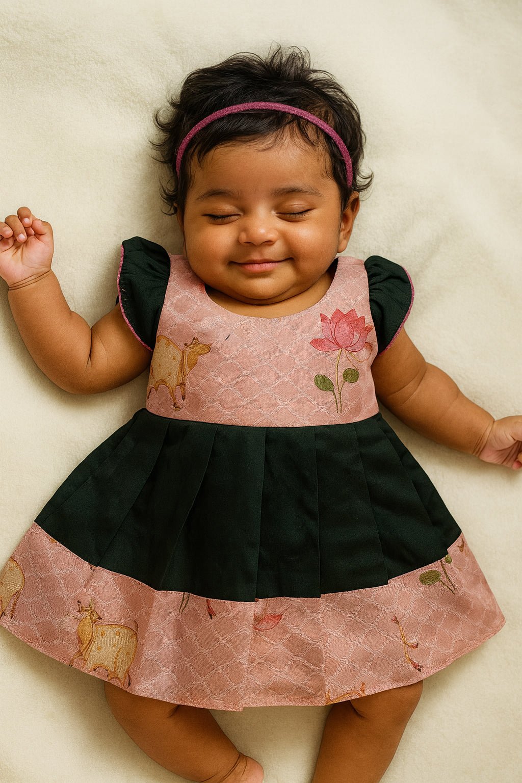 New Pink Green Raw Silk LF1229 - Prince N Princess