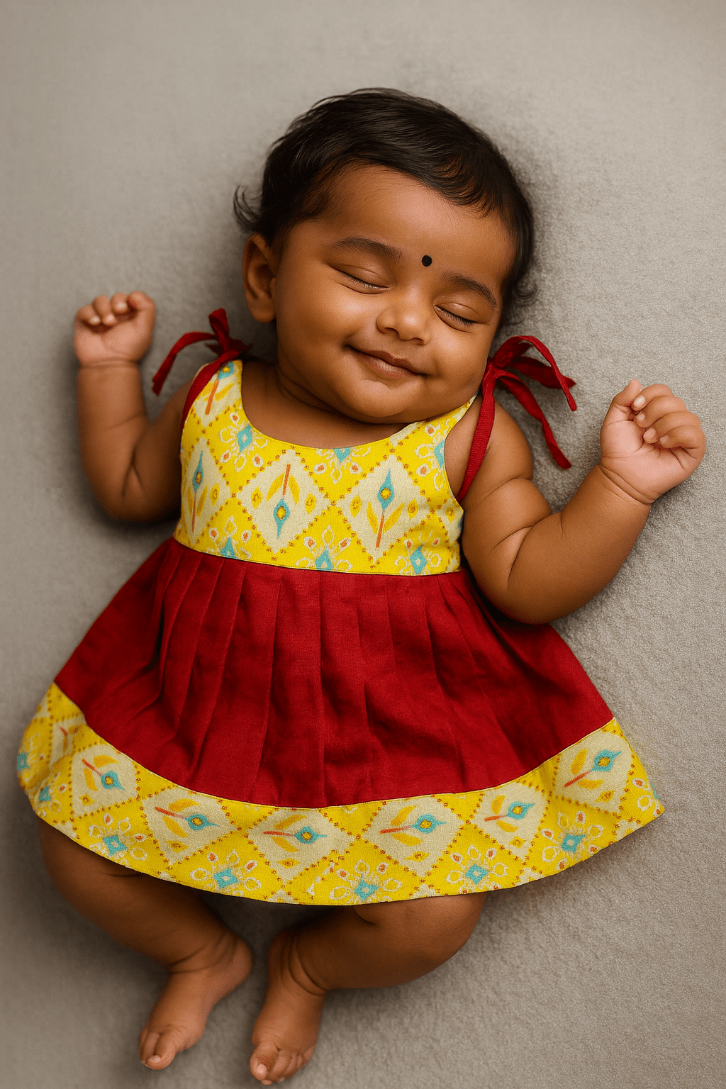 New Yellow And Red Raw Silk LF1283 - Prince N Princess