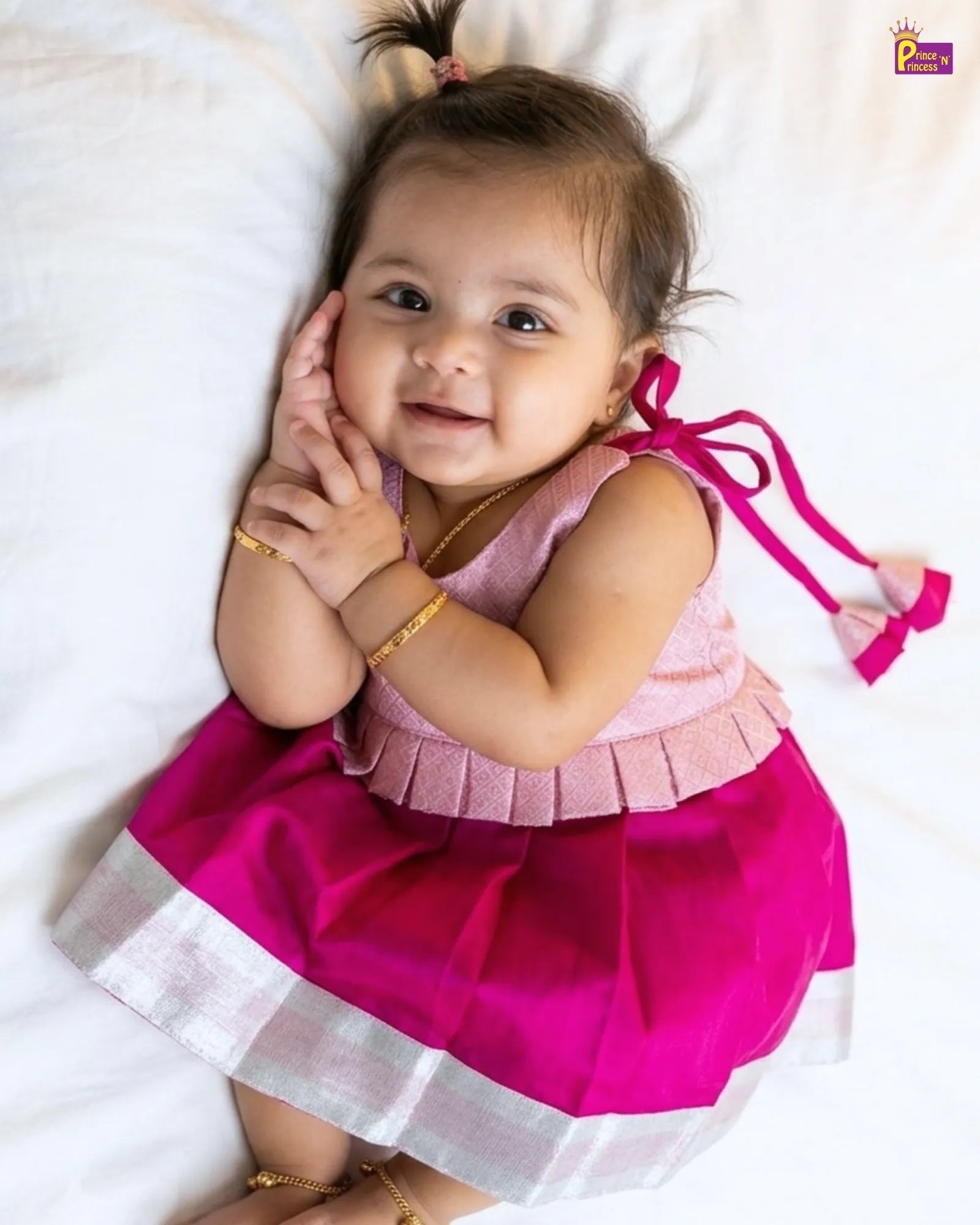 cute newborn baby ready for naming ceremony function