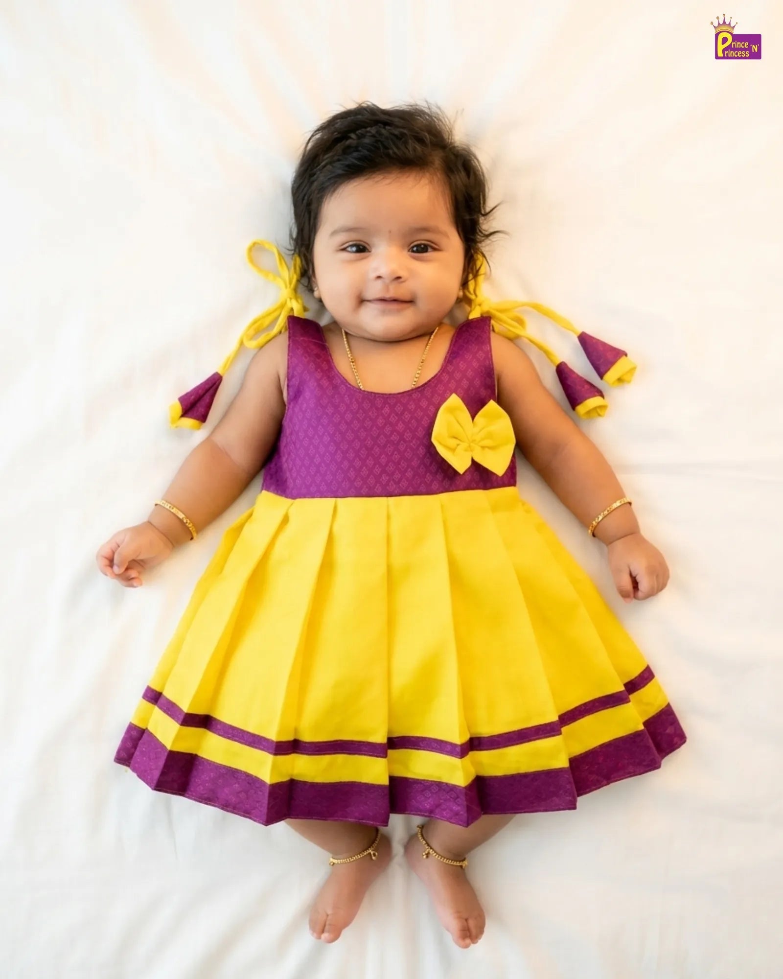 yellow purple dress Refreshing butter x lavender color combination! profile event Abioye Oversized Short Dress in