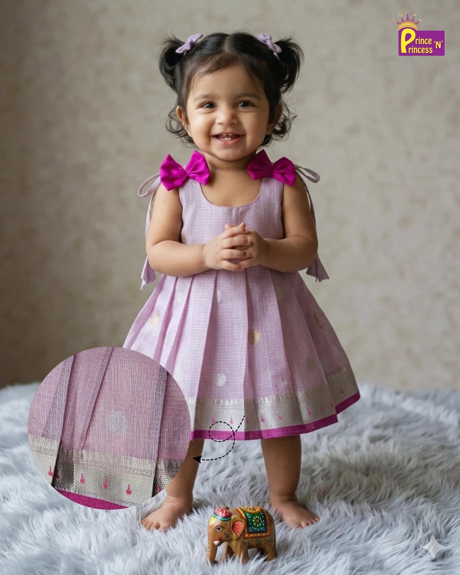 Newborn Girl Banarasi Silk Gift Box Set for Naming Ceremony & First Birthday (0 - 1 Year) - GB - GT001 - Prince N Princess