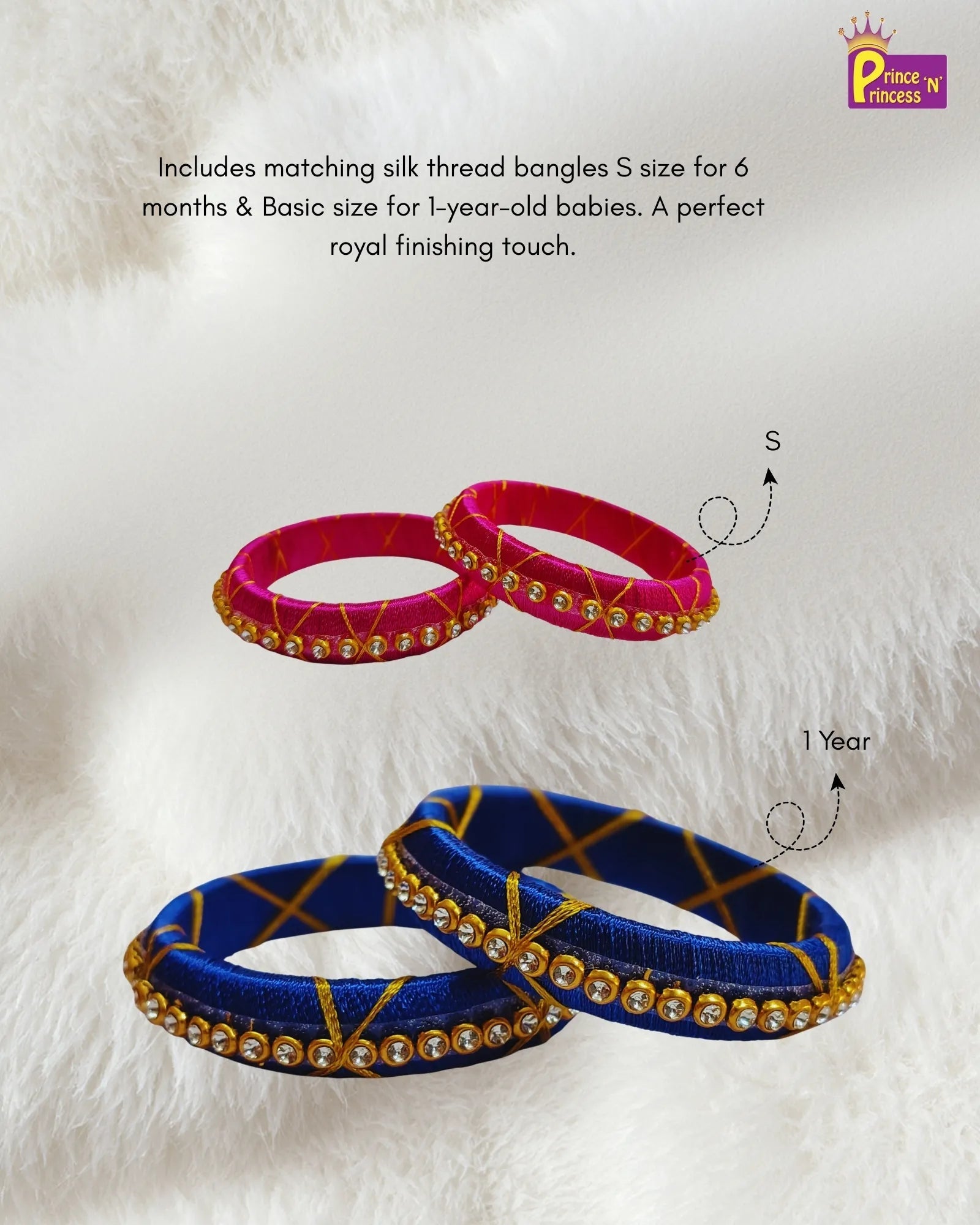 Newborn Girl Banarasi Silk Rayol Moments Gift Box for Naming Ceremony & First Birthday GB - GT001 - Prince N Princess