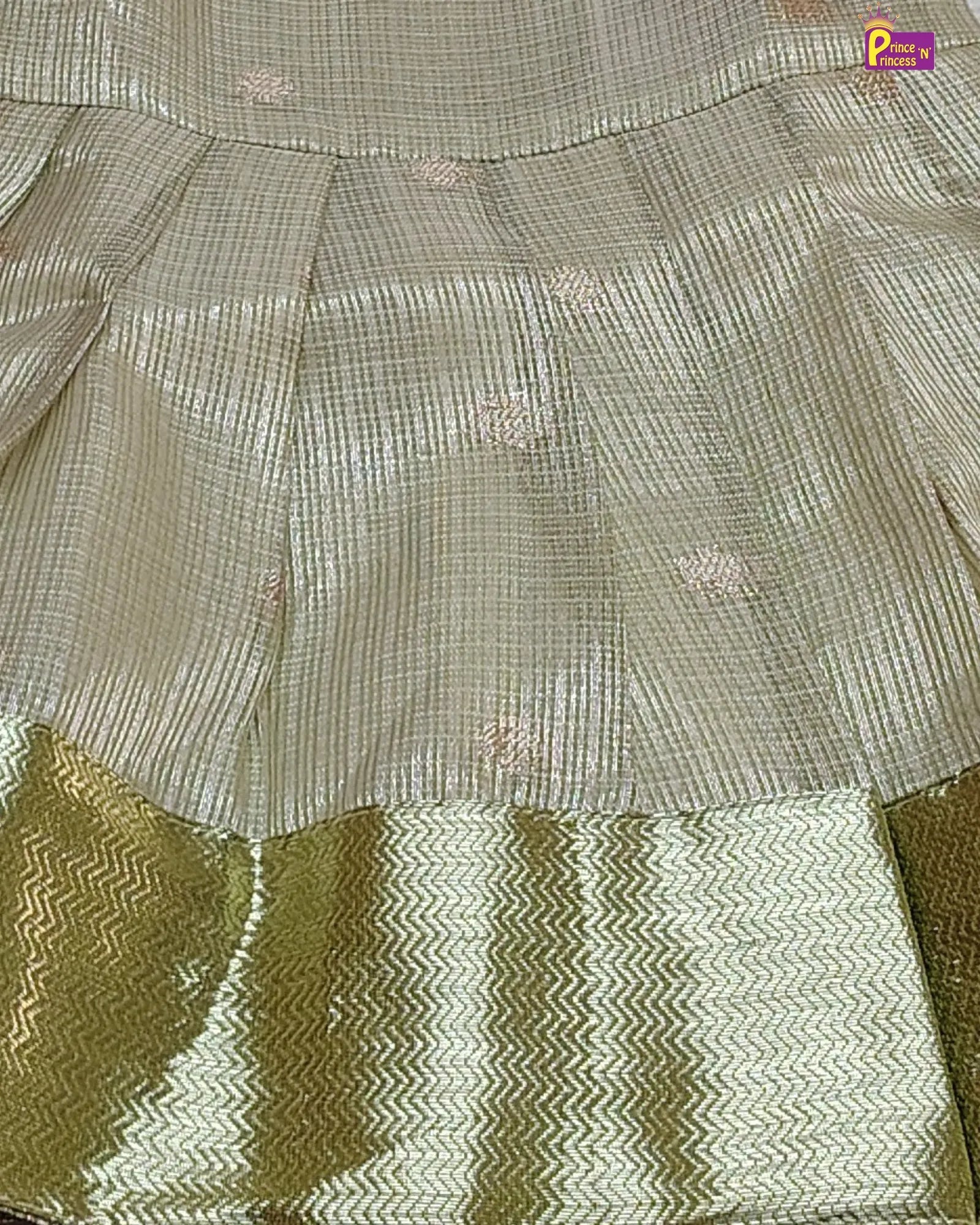 Newborn Lite Green Tissue Silk Pattu Frock LF1916 for kids festival wear