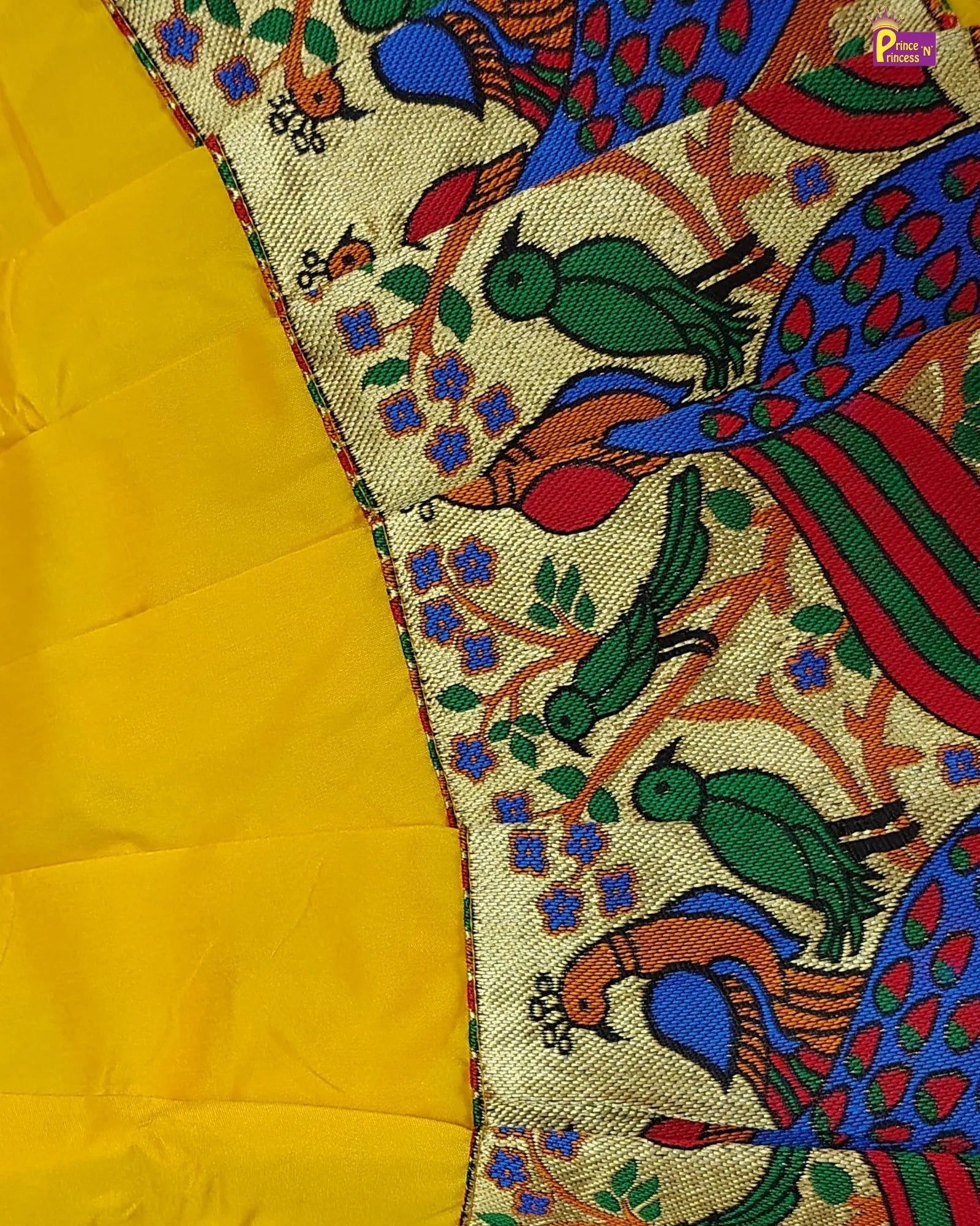 newborn pattu frock material for peacock border dress