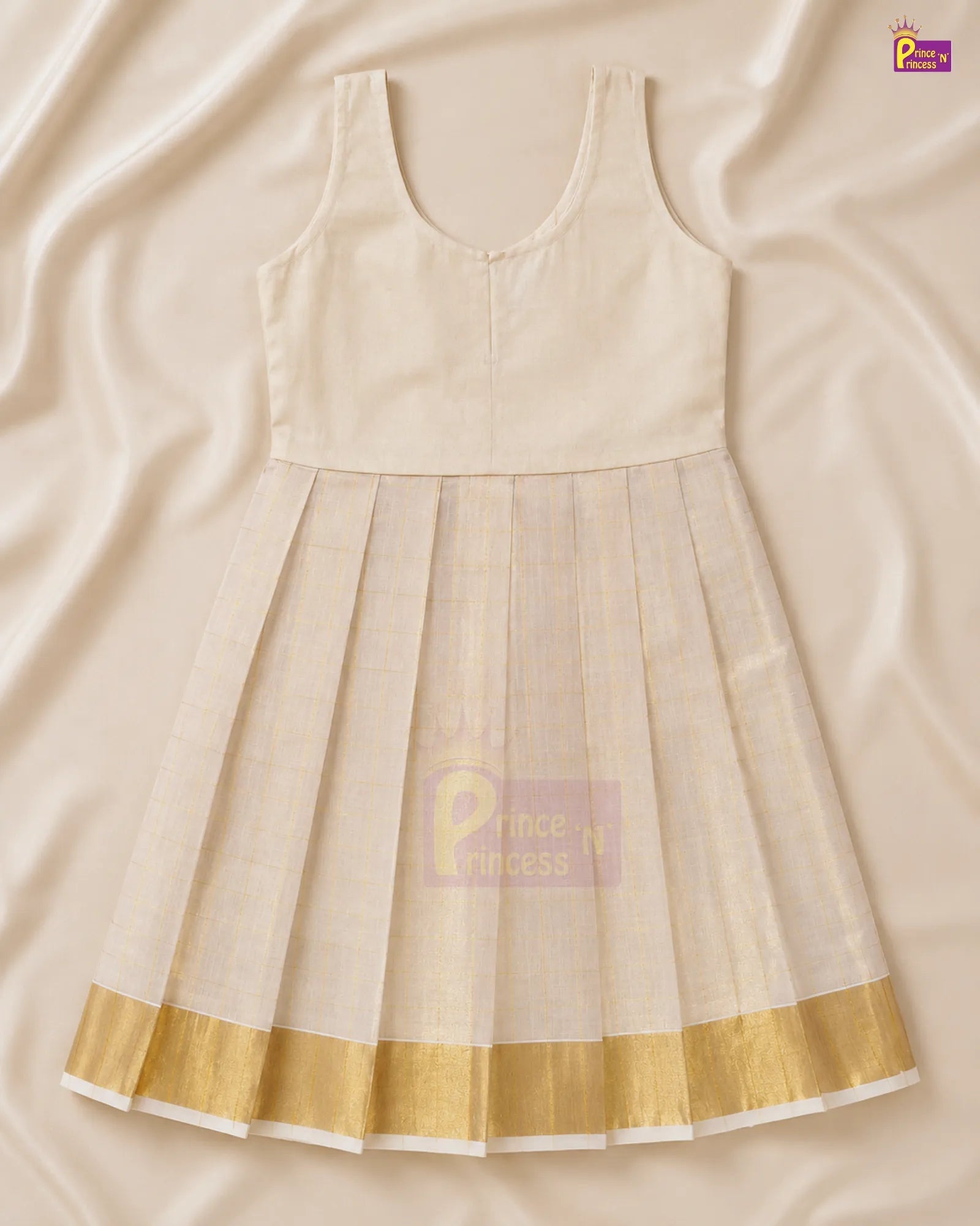 Onam Pattu Pavadai for Girls | Kerala Kasavu Pattu Pavadai Set PPP2100 for kids festival wear